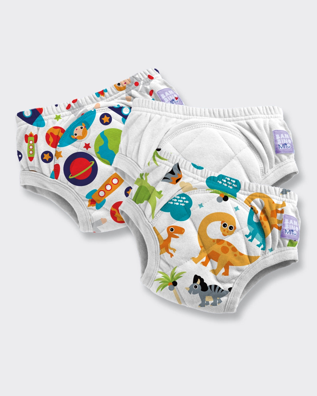 NEW 3 Pack Revolutionary Reusable Potty Training Pants with Cross-Stitch - Bambino Mio (UK)