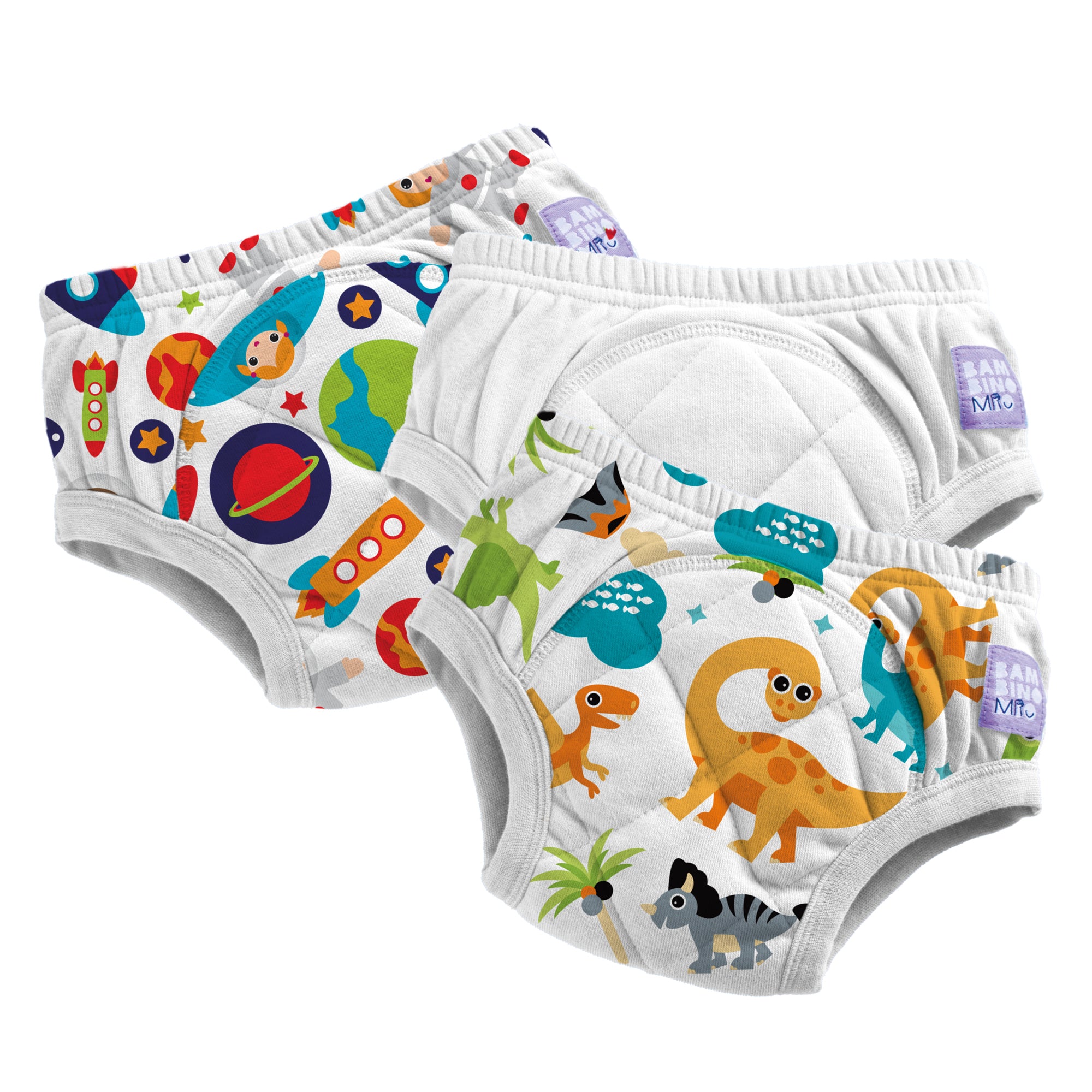 3 Pack Reusable Potty Training Pants in Combo White - Bambino Mio (UK)
