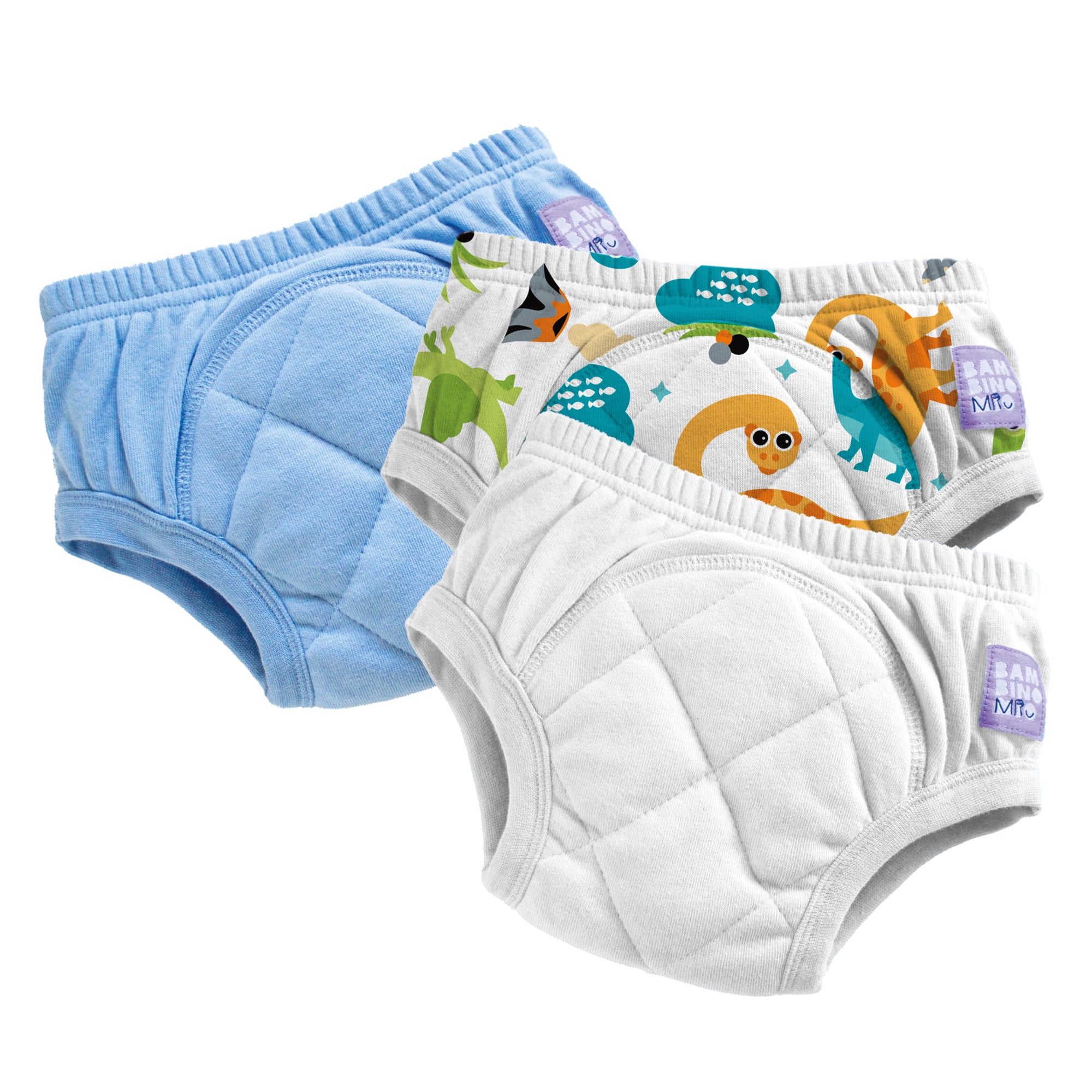3 Pack Reusable Potty Training Pants in Mixed Dino - Bambino Mio (UK)