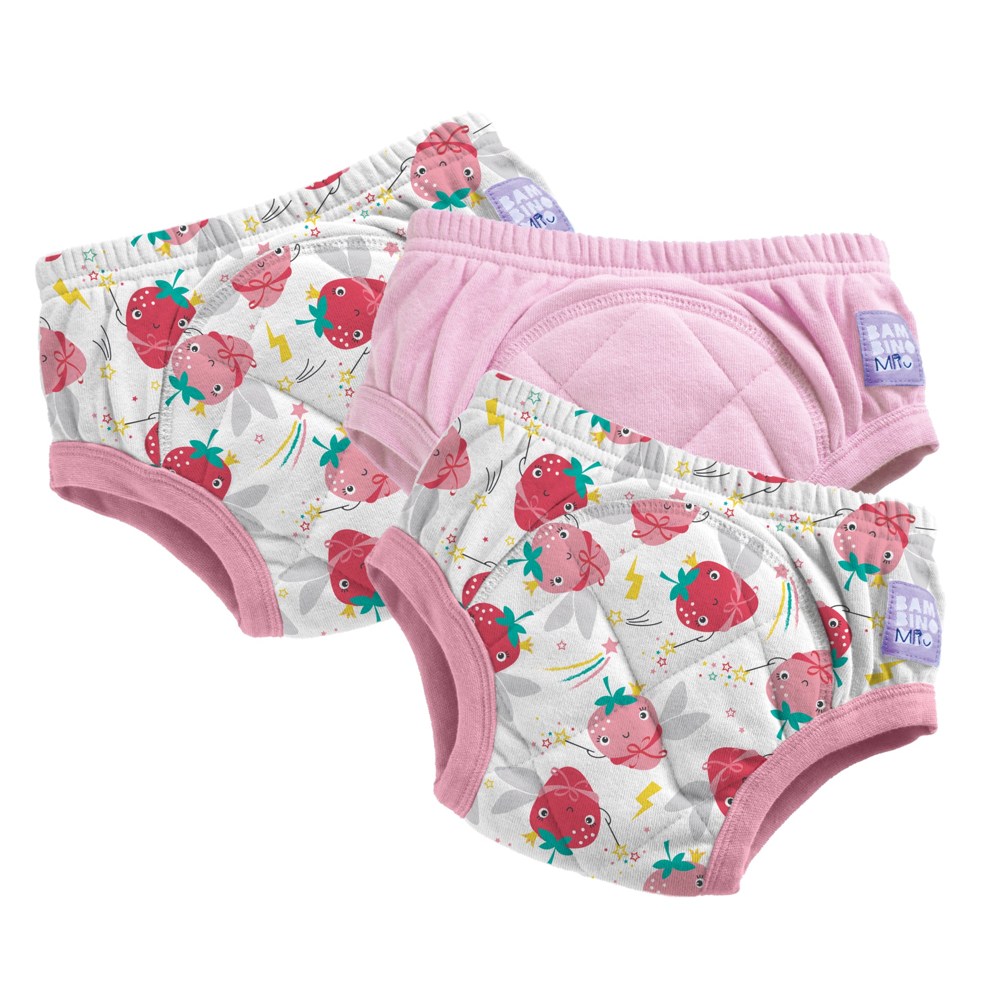 3 Pack Reusable Potty Training Pants in Strawberry Pink - Bambino Mio (UK)