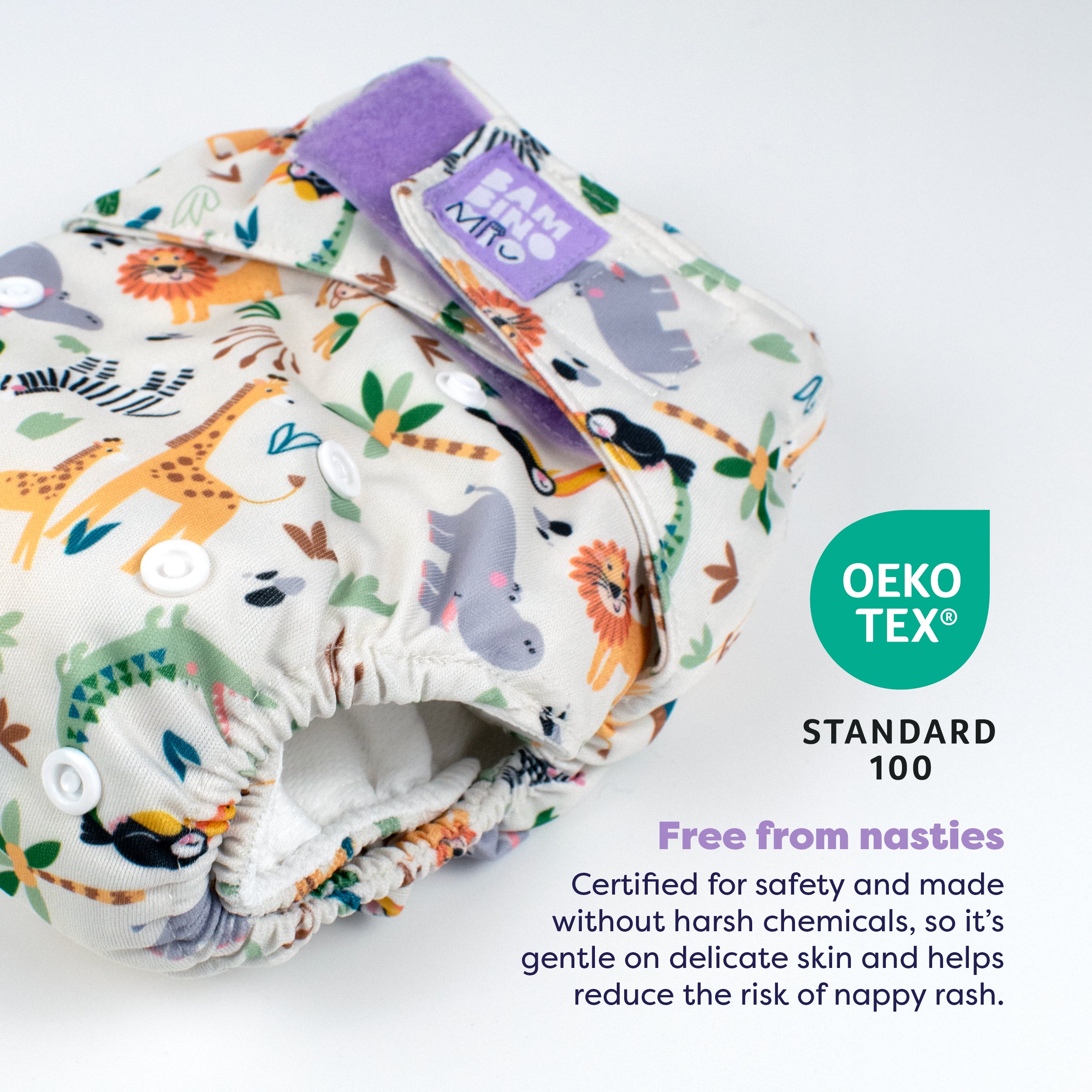 N.A.P./NAPPY CITY HEAVY〜/G-RAP Reusable Cloth Nappy in Safari Squad from Newborn to Potty