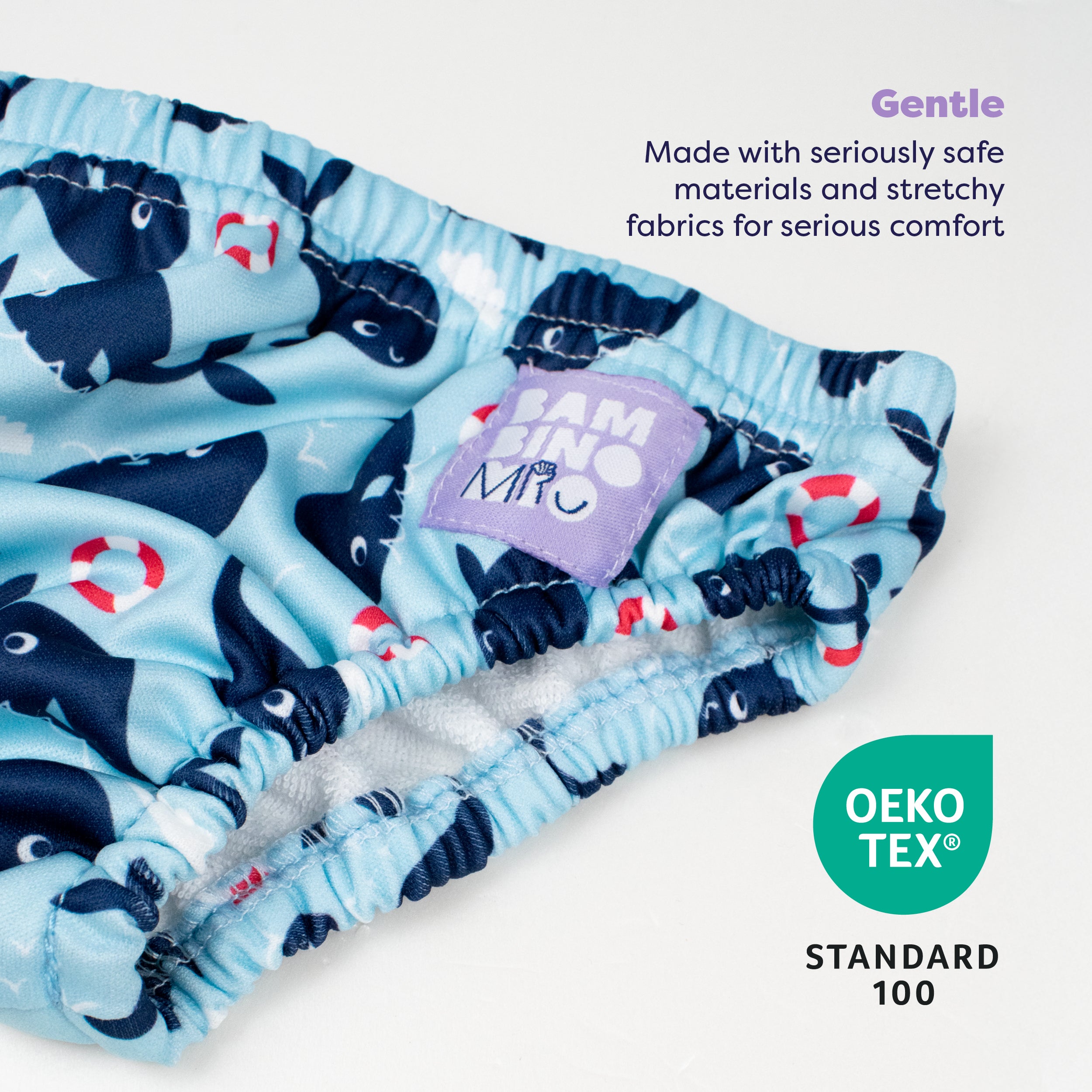 Reusable Swim Nappy in Whale Wharf- NEW! - Bambino Mio (UK)