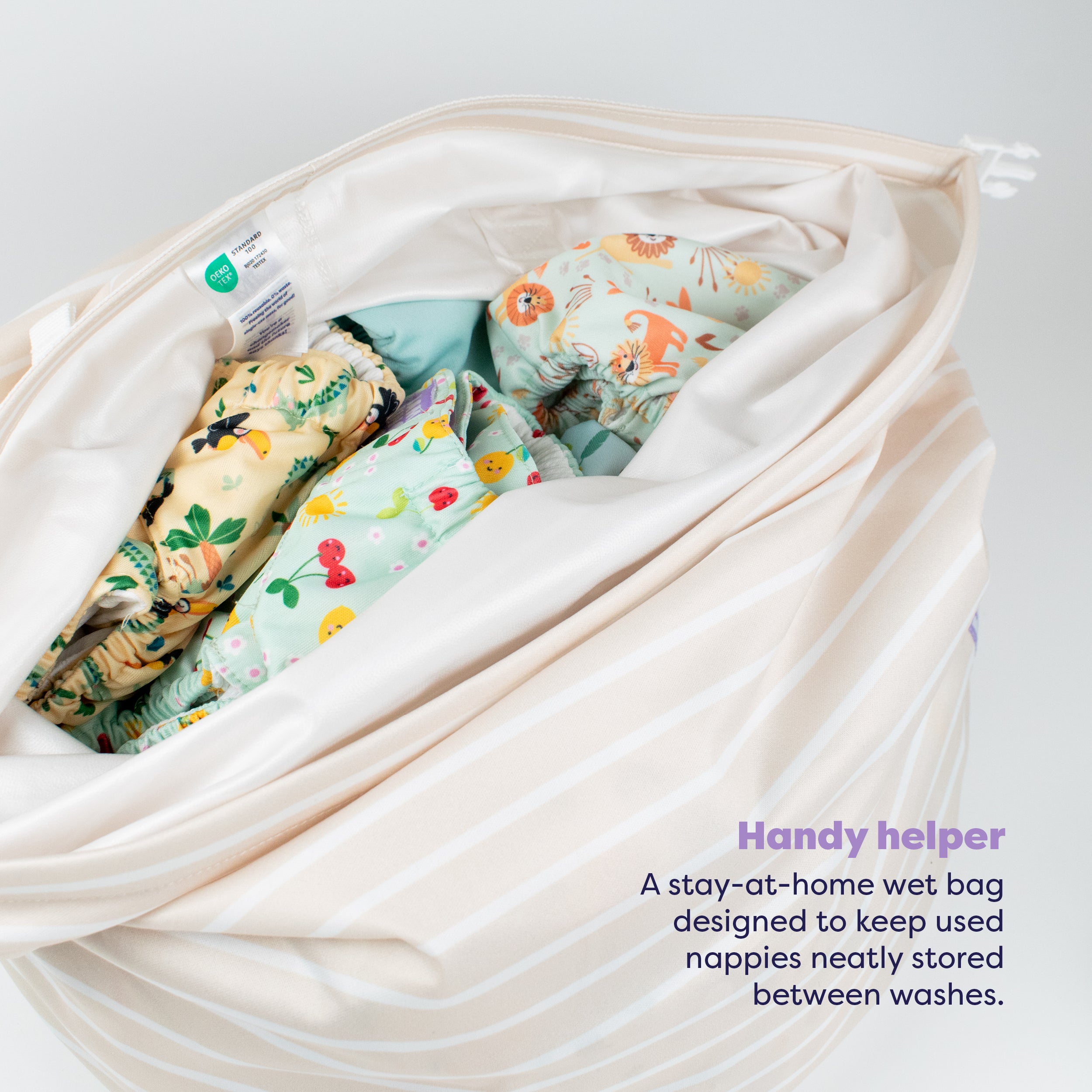 The Everything Reusable Nappy Bundle in Wild Life and Pastels
