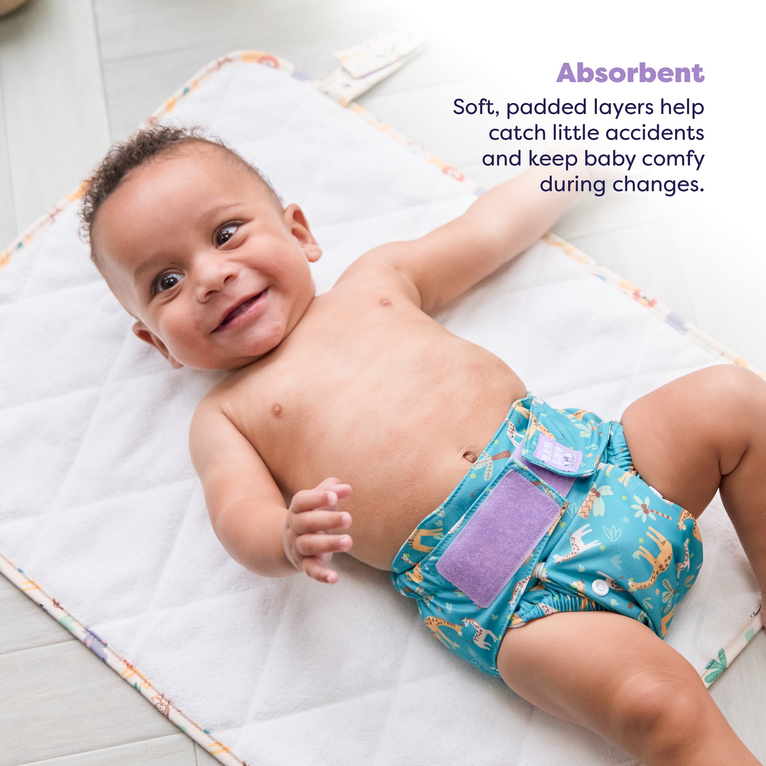 On-The-Move Baby Changing Mat in Safari Squad - Bambino Mio (UK)