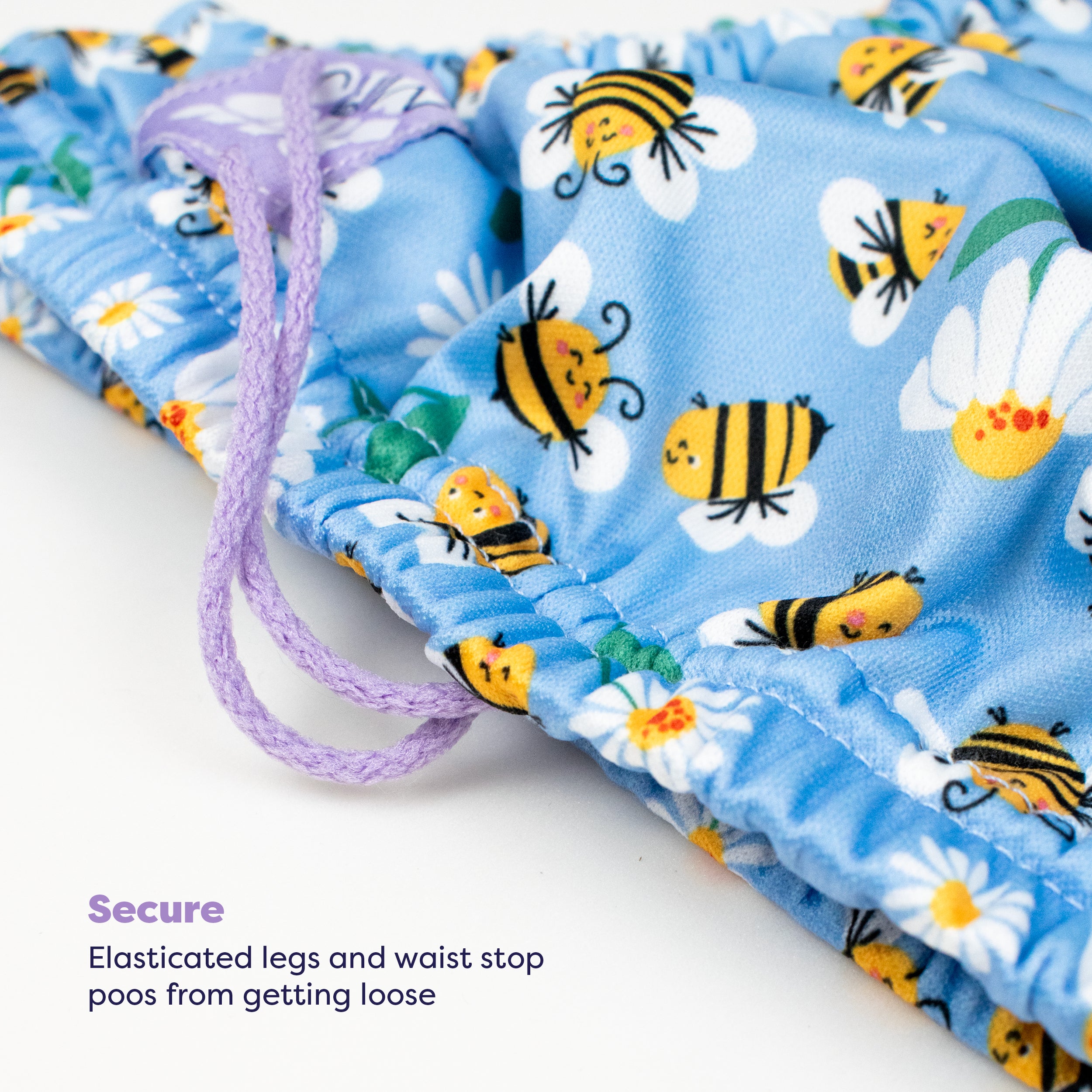 3 Piece Baby Swim Set with Swim Nappy, Swim top and Swim Hat in Busy Bees - NEW! - Bambino Mio (UK)