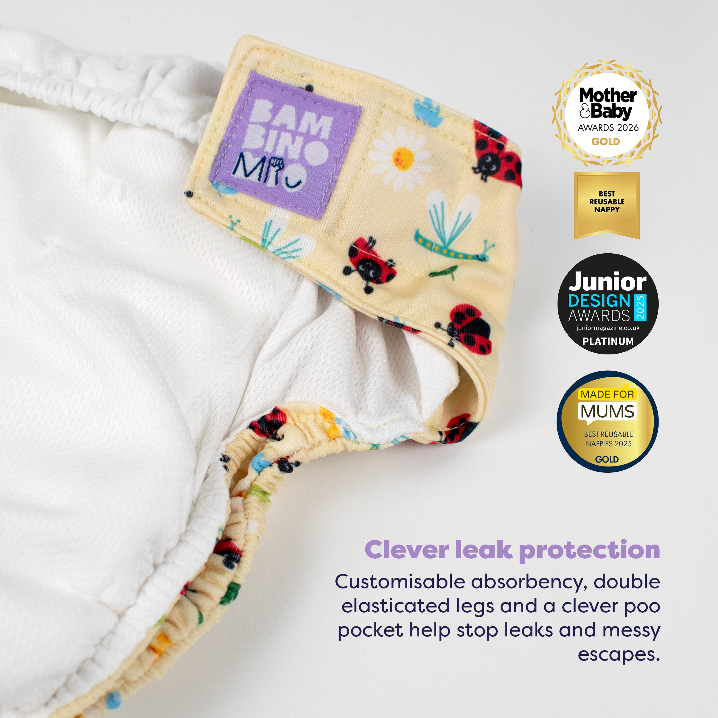 Revolutionary Reusable Nappy in Flutter And Bloom- NEW! - Bambino Mio (UK)