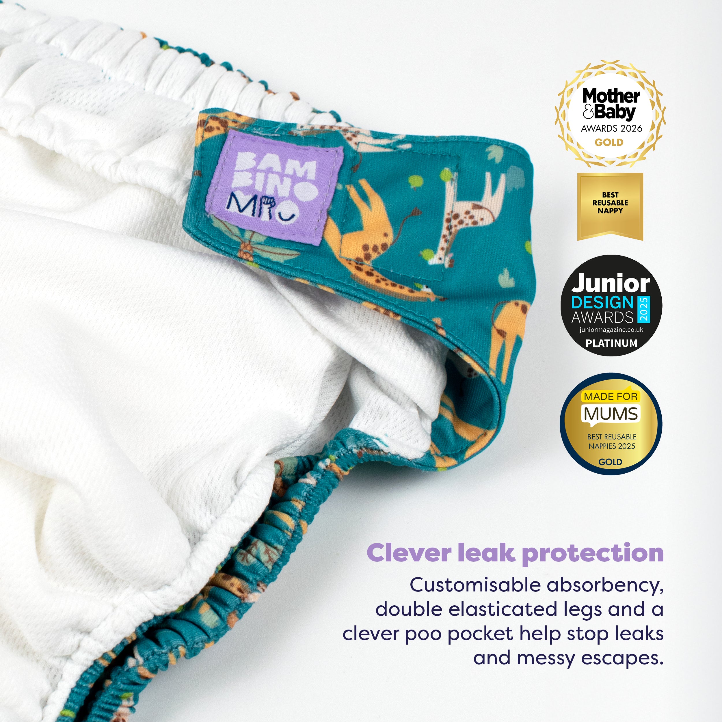 Revolutionary Reusable Nappy in Tall Tails - NEW! - Bambino Mio (UK)