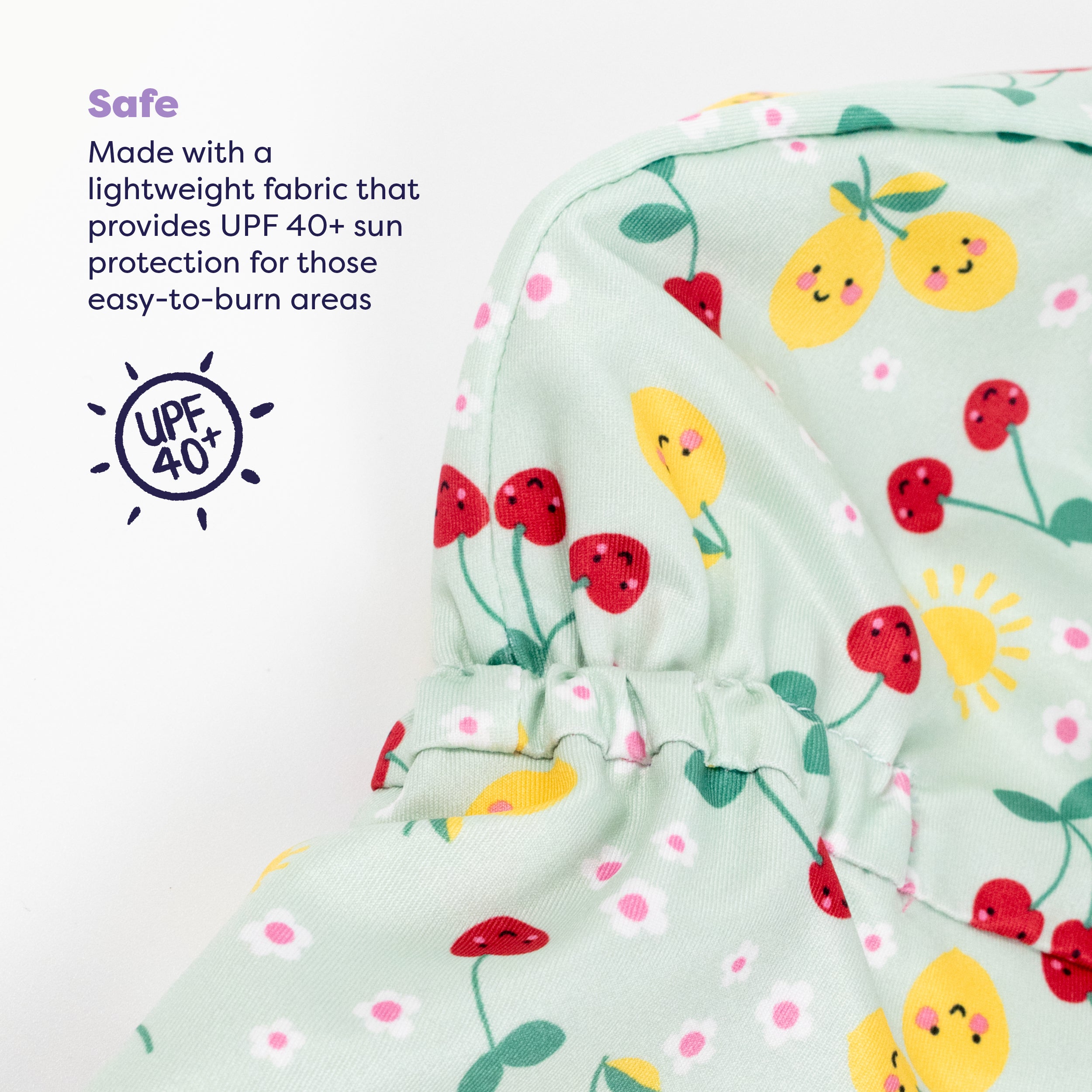 UPF 40+ Reversible Swim Hat for Babies and Toddlers in Juicy Fruit - NEW! - Bambino Mio (UK)