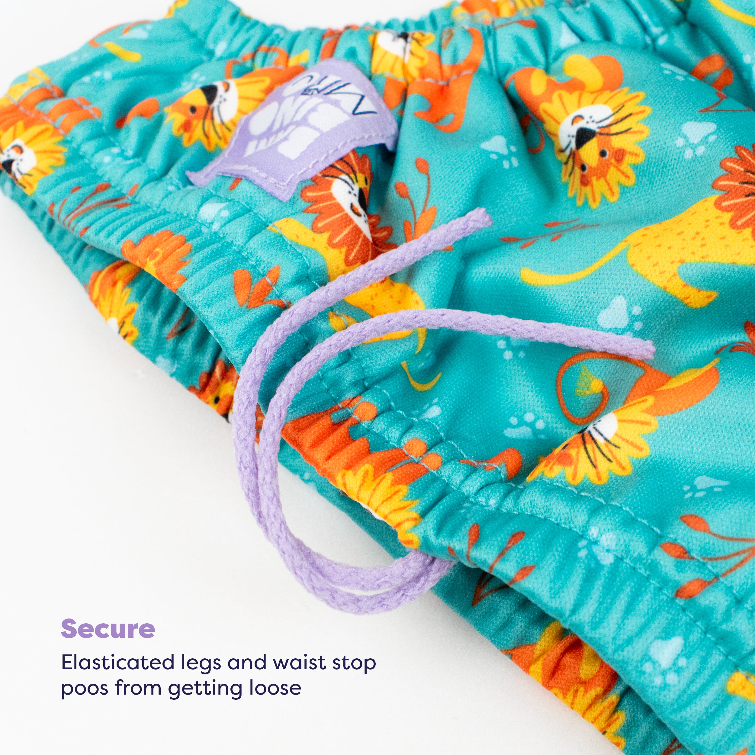 3 Piece Baby Swim Set with Swim Nappy, Swim top and Swim Hat in Cool Cats - NEW! - Bambino Mio (UK)
