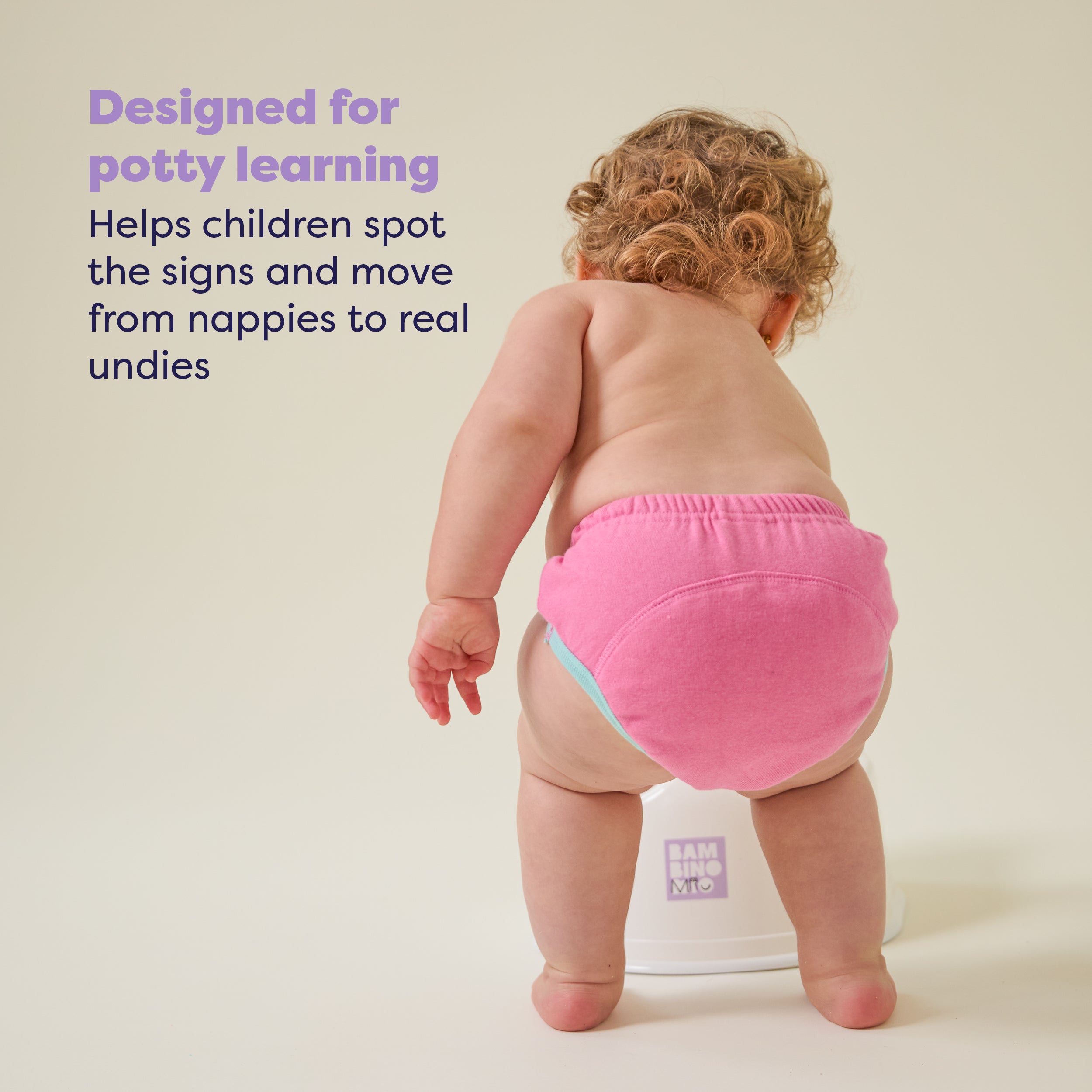 Reusable Potty Training Pants in Pink - New and Improved! - Bambino Mio (UK)