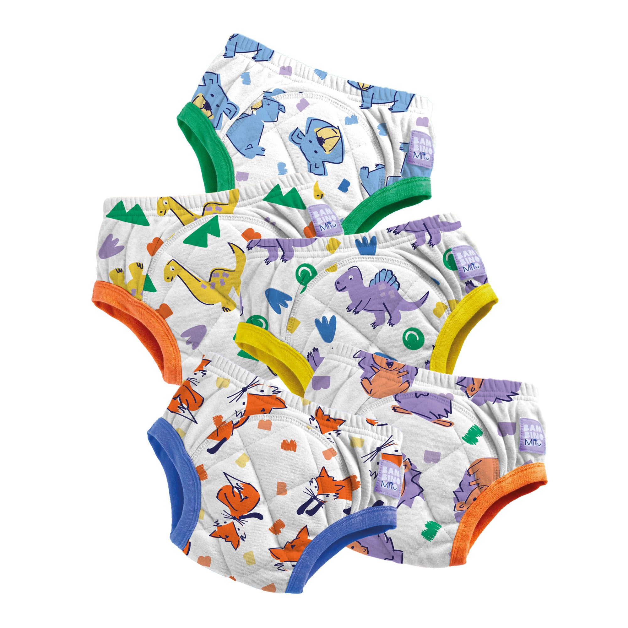 5 Pack Reusable Potty Training Pants in Mixed Roar - Enhanced Design