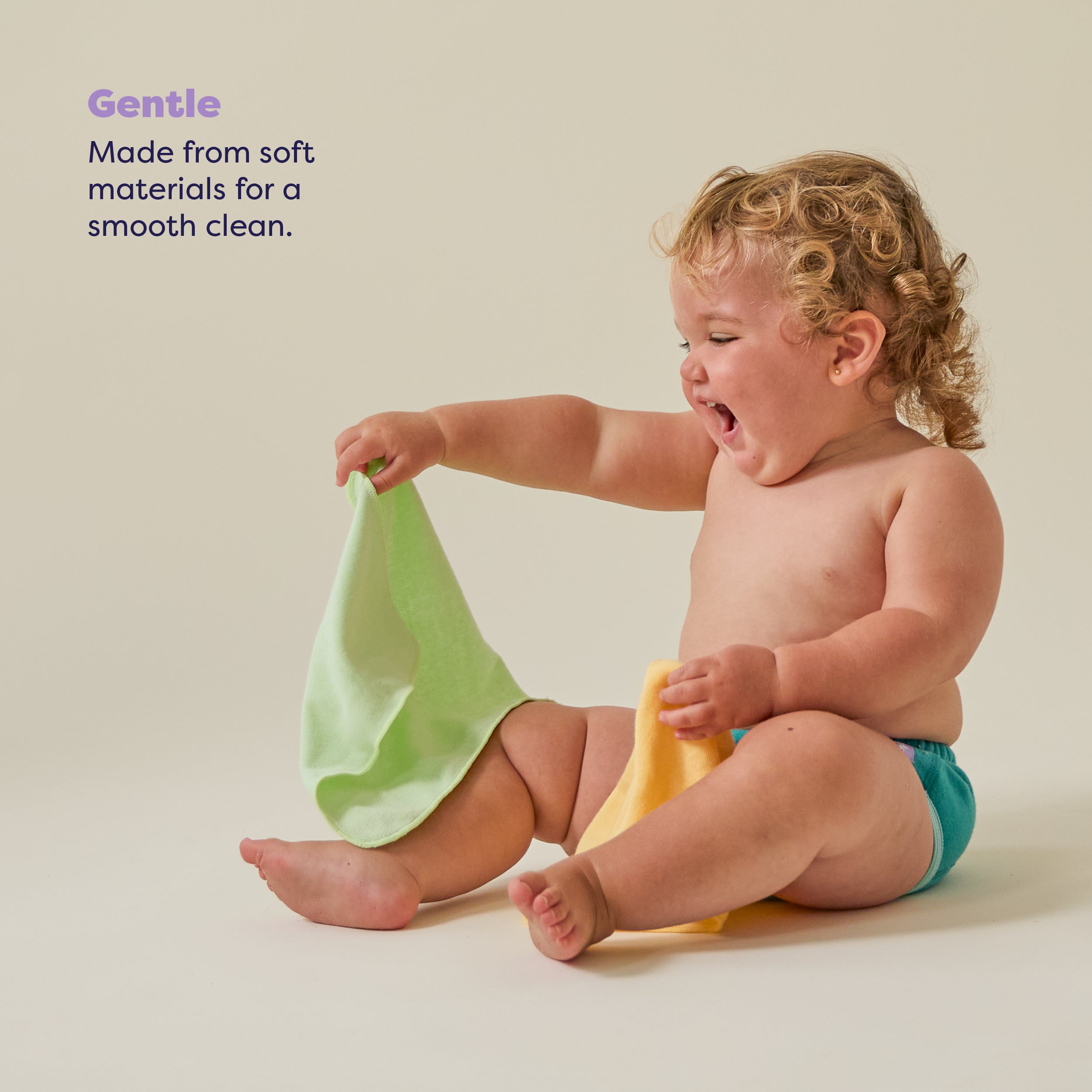 Reusable Baby Wipes for Sensitive Skin in Paintbox Pastels - Bambino Mio (UK)