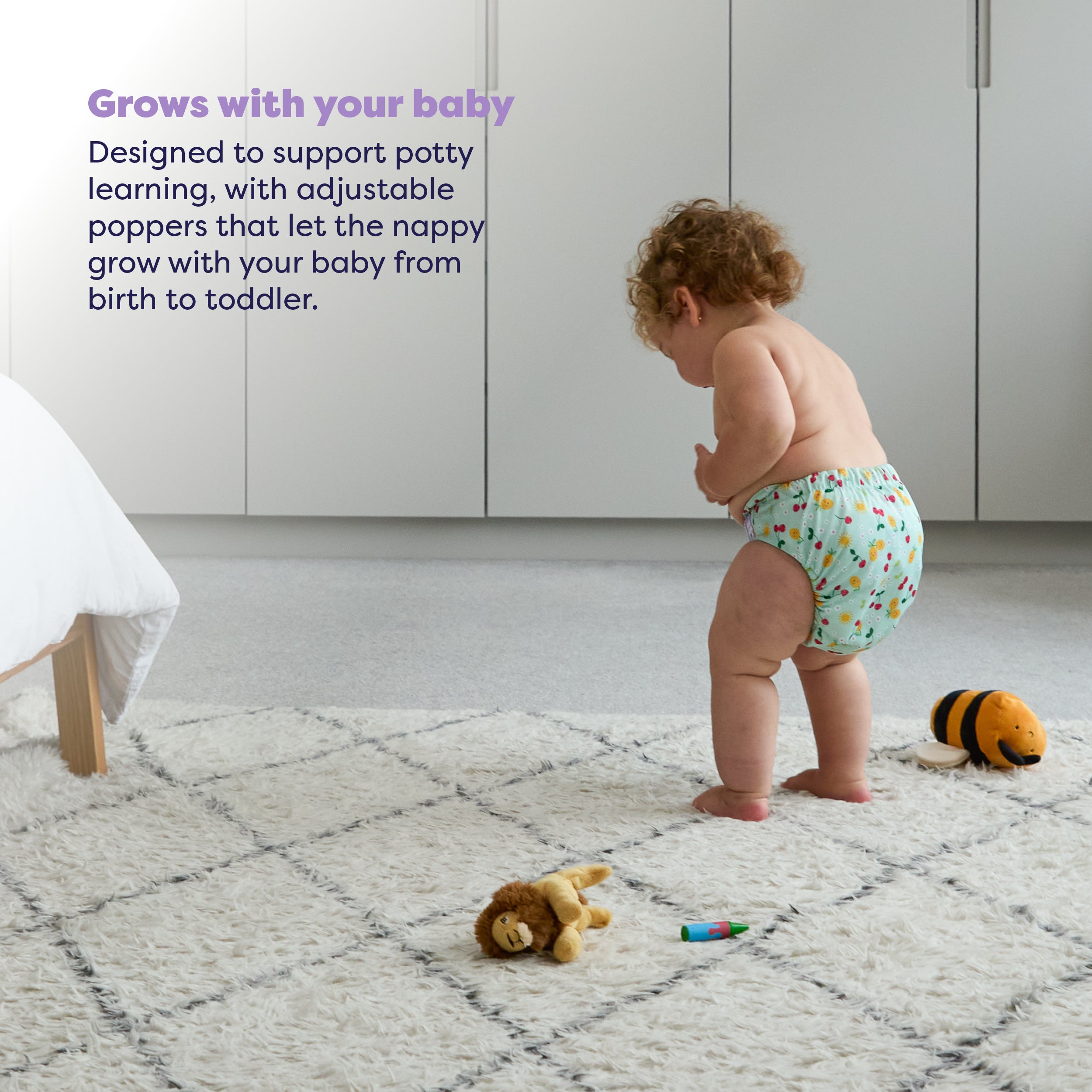 Revolutionary Reusable Nappy in Juicy Fruit- NEW! - Bambino Mio (UK)