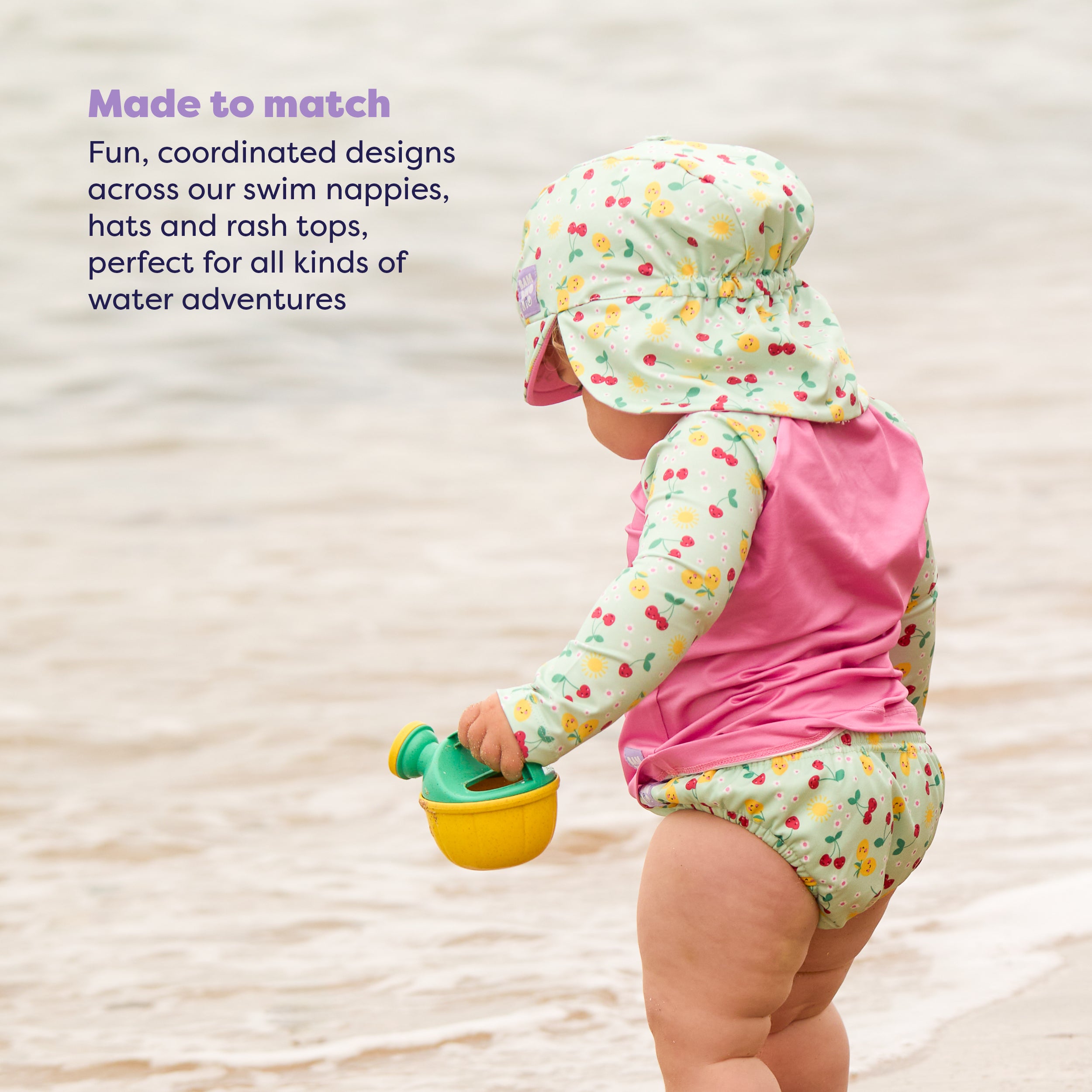 UPF 40+ Soft and Gentle Protective Swim Rash Vest in Juicy Fruit - NEW! - Bambino Mio (UK)