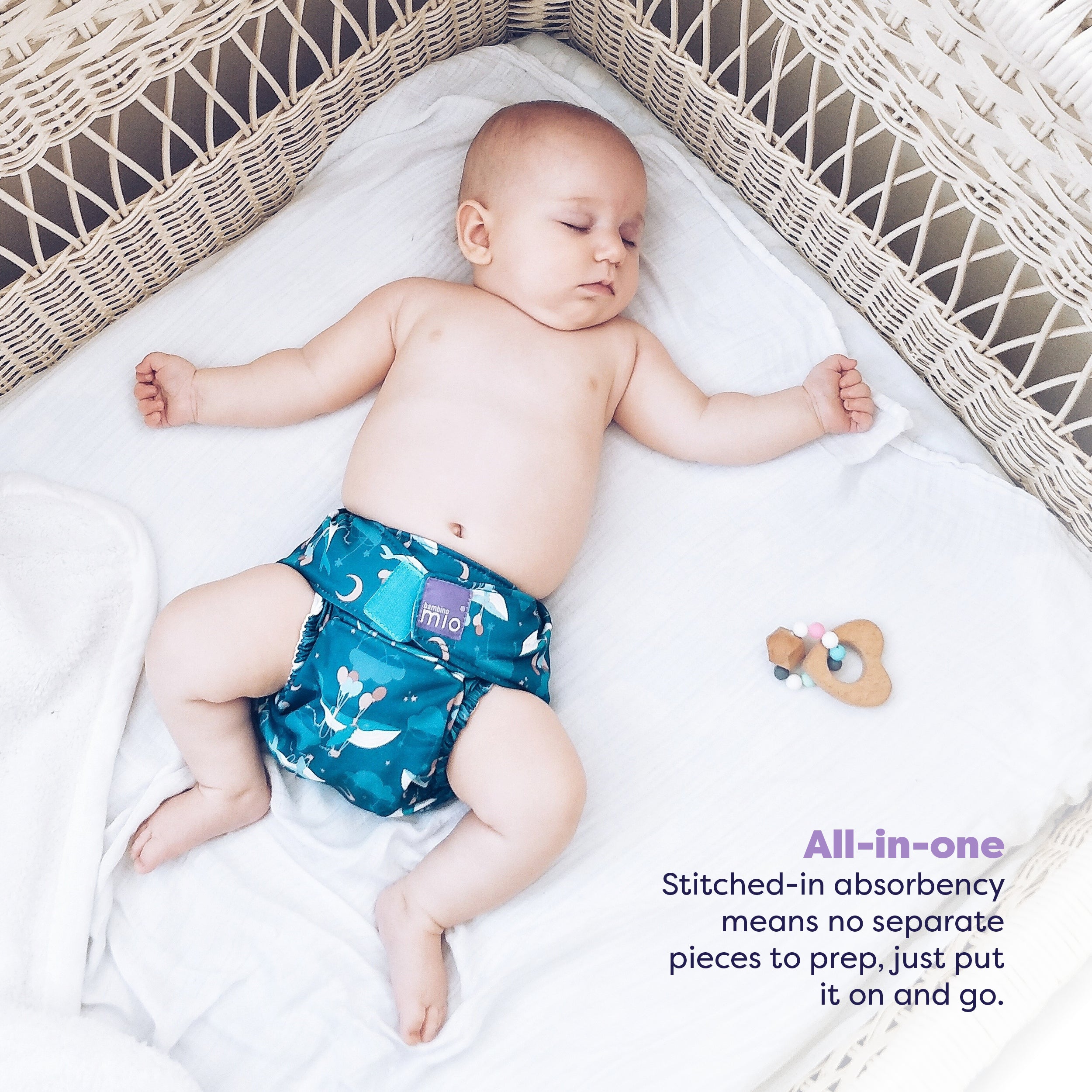 20 Pack Miosolo All-in-One Reusable Nappy in Bugs Life & Animals - Bambino Mio (UK)