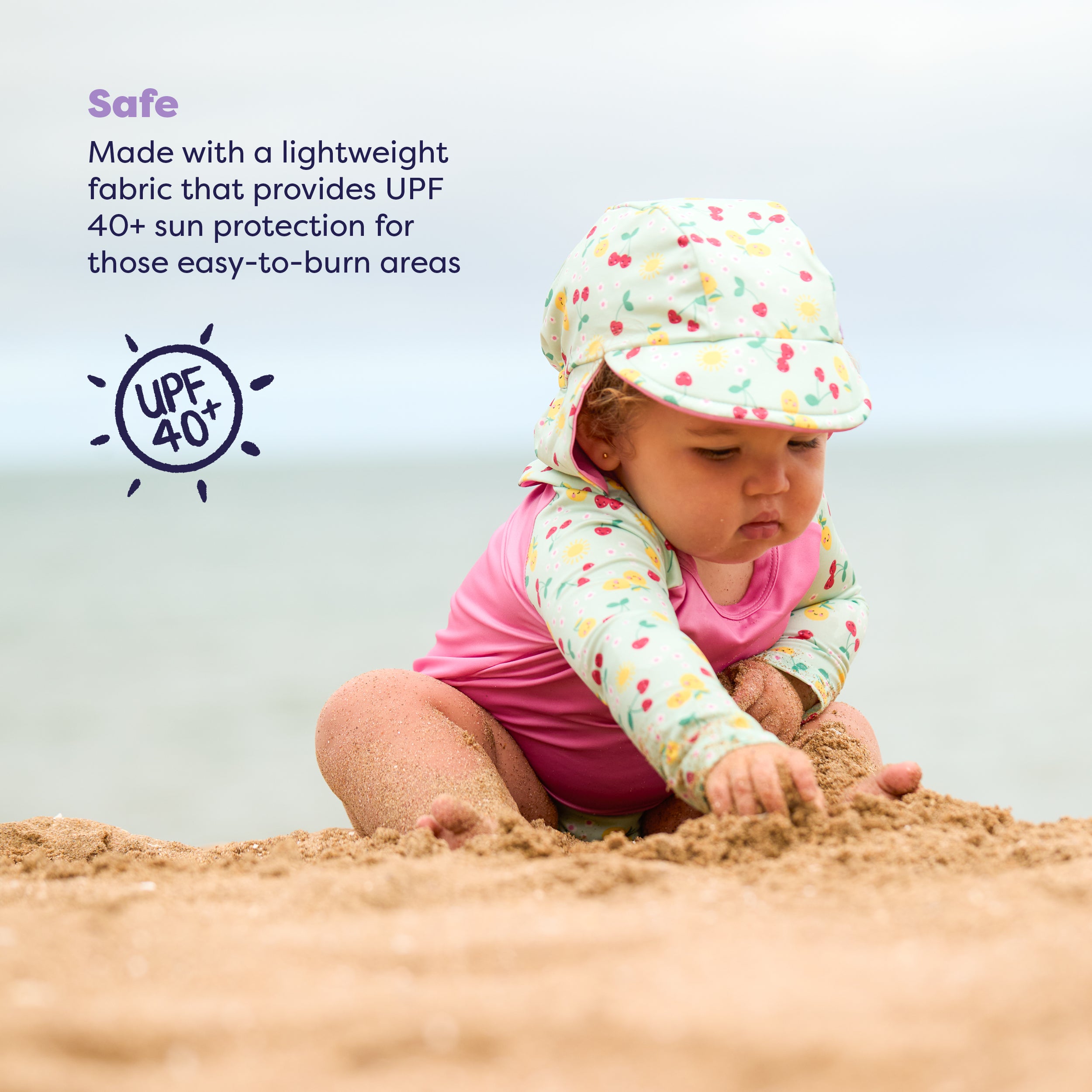3 Piece Baby Swim Set with Swim Nappy, Swim top and Swim Hat in Juicy Fruit - Bambino Mio (UK)