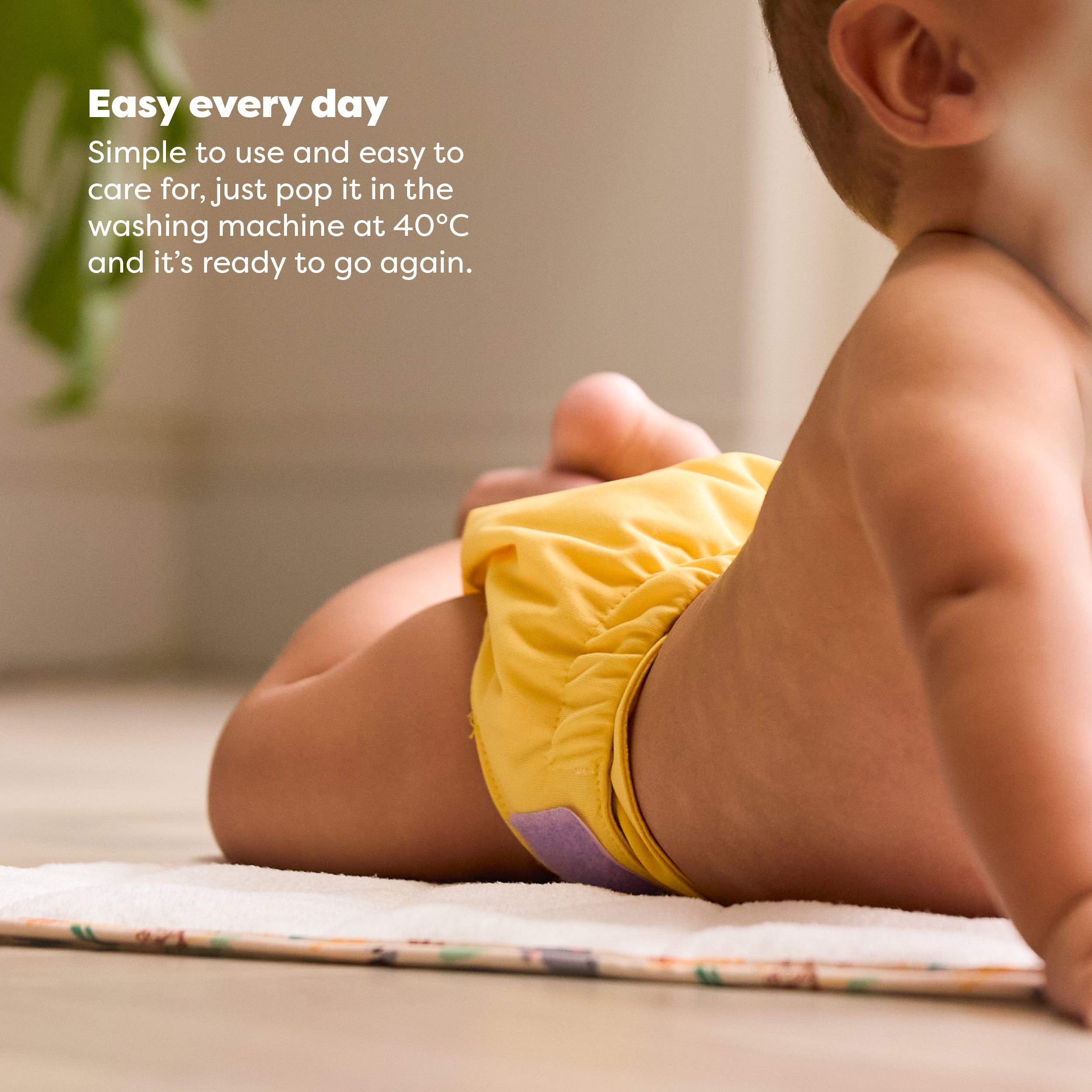 Revolutionary Reusable Nappy in Yellow - NEW! - Bambino Mio (UK)