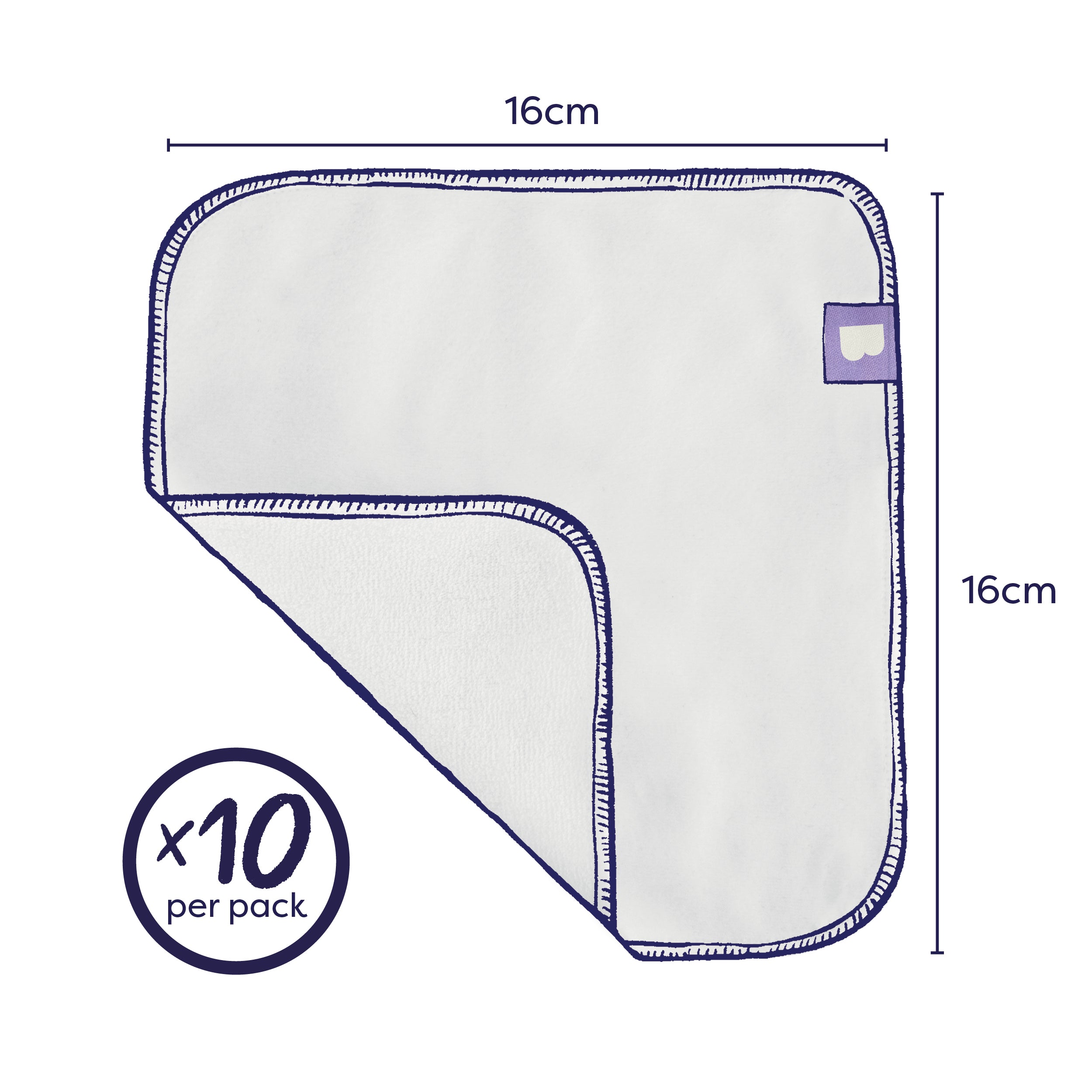 Reusable Baby Wipes - Everyday Pro 10 Pack - Bambino Mio (UK)
