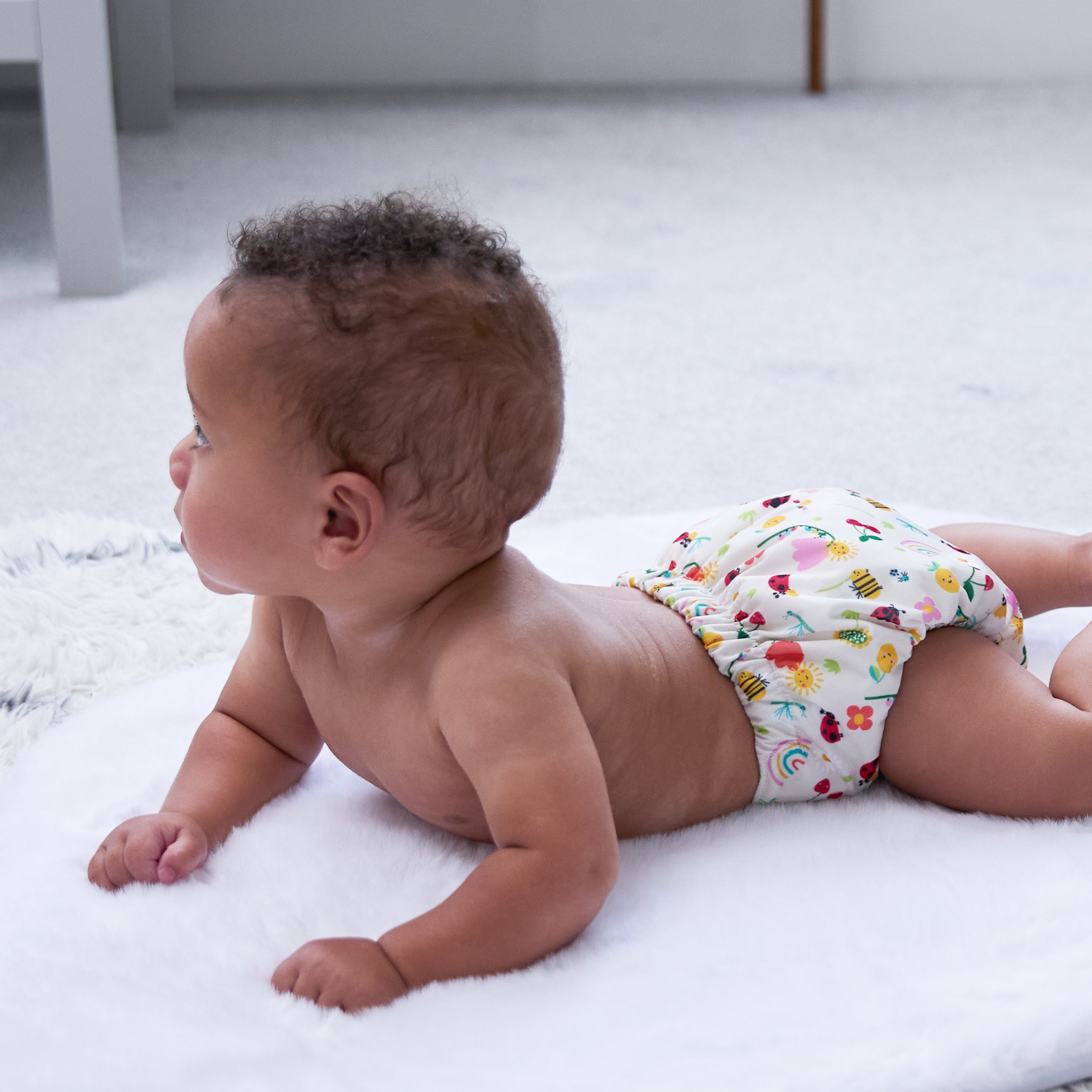 Revolutionary Reusable Nappy in Sunshine Friends- NEW! - Bambino Mio (UK)