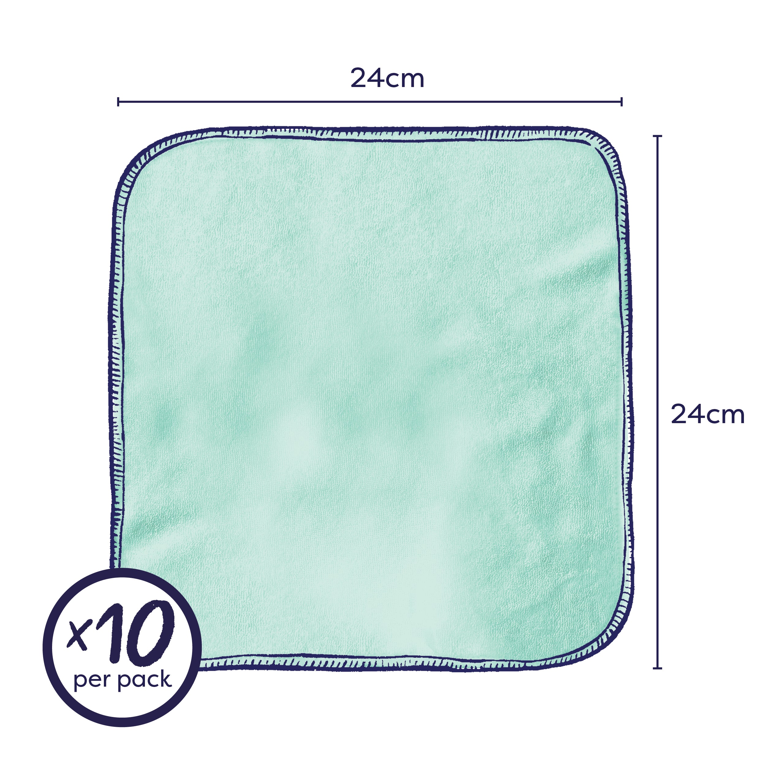 Reusable Baby Wipes for Sensitive Skin in Cloud - Bambino Mio (UK)