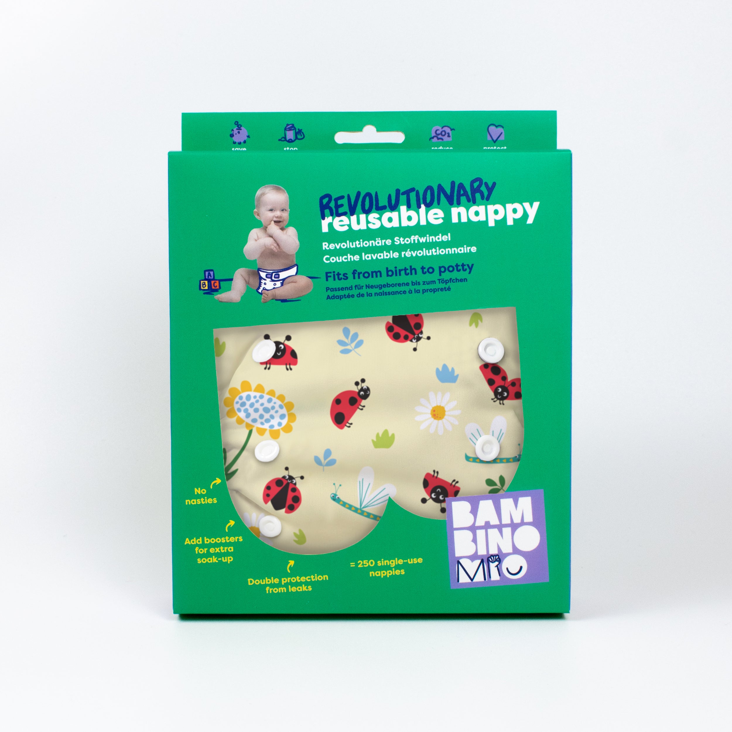 Revolutionary Reusable Nappy in Flutter And Bloom- NEW! - Bambino Mio (UK)