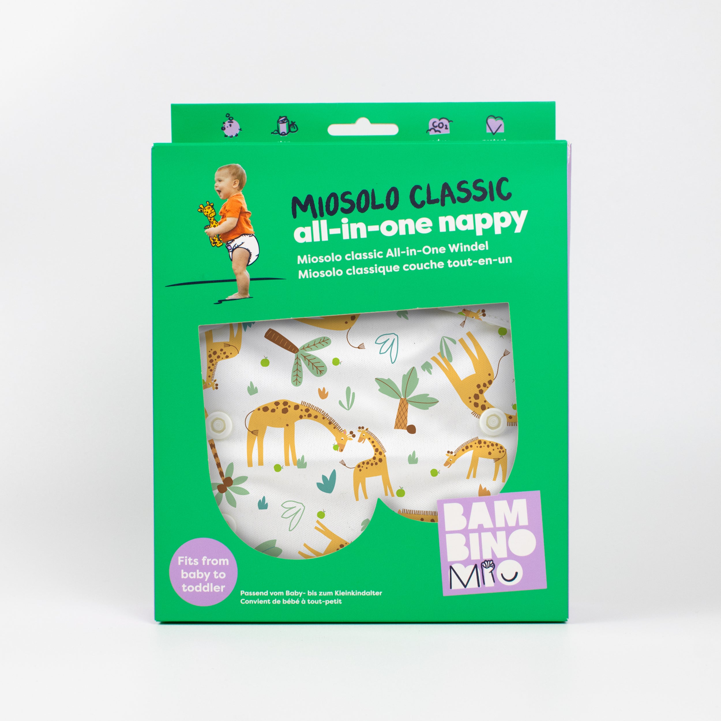 Miosolo All-In-One Reusable Nappy in Tall Tails - NEW! - Bambino Mio (UK)
