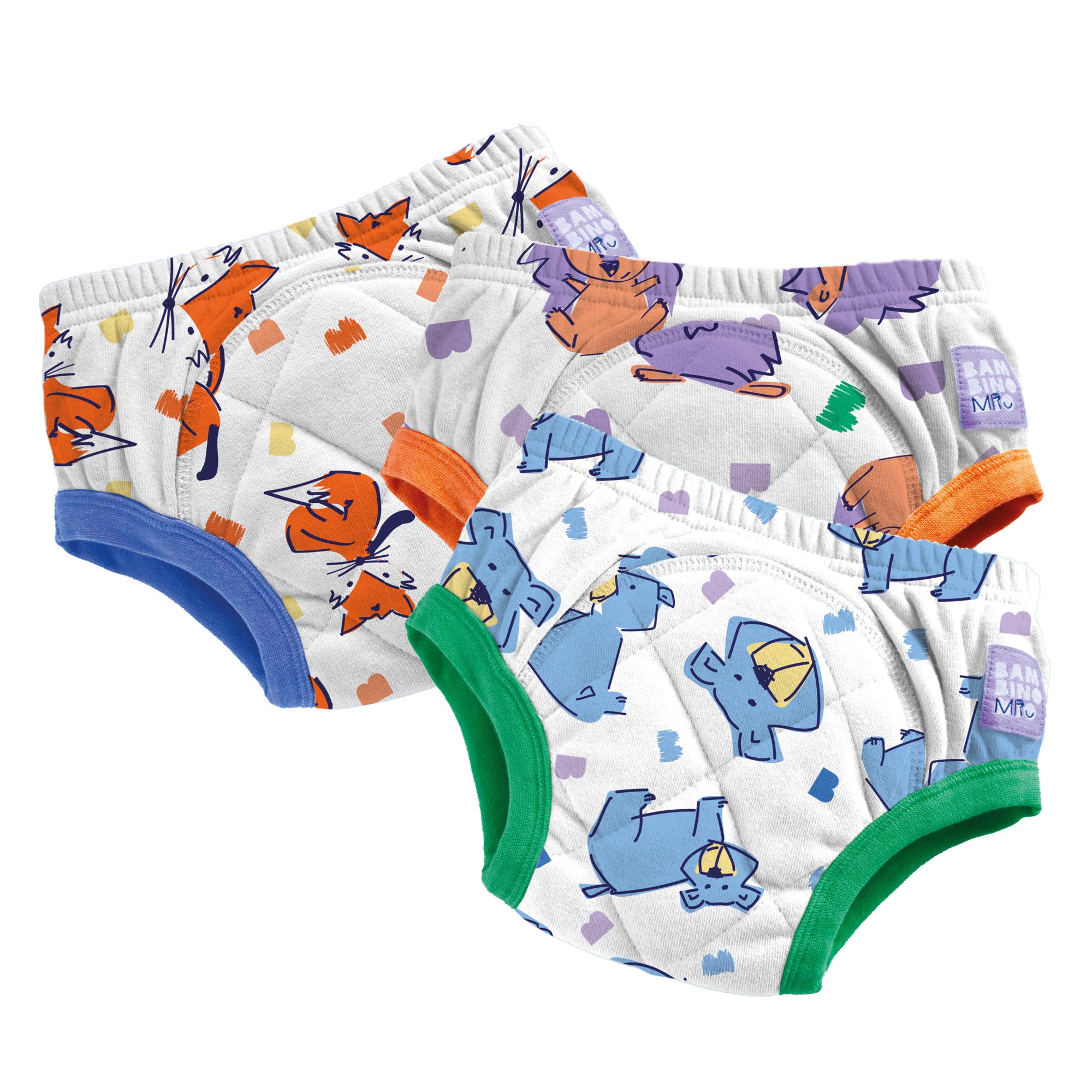 3 Pack Reusable Potty Training Pants in Outdoor Animals - Bambino Mio (UK)