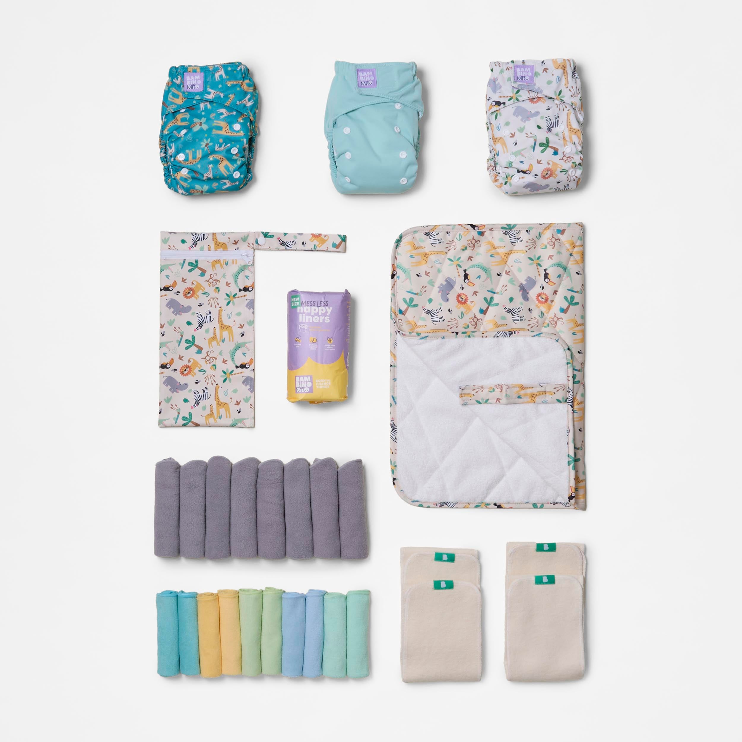 The Day-Out Reusable Nappy Bundle in Wild Life | Bambino Mio® UK
