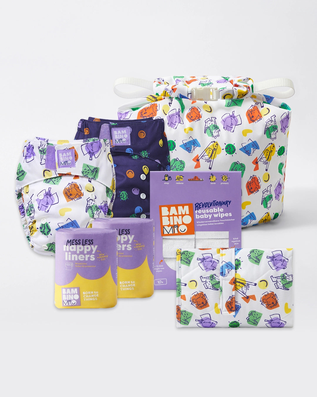 Reusable Nappy Bundle (Newborn to toddler) - Bold