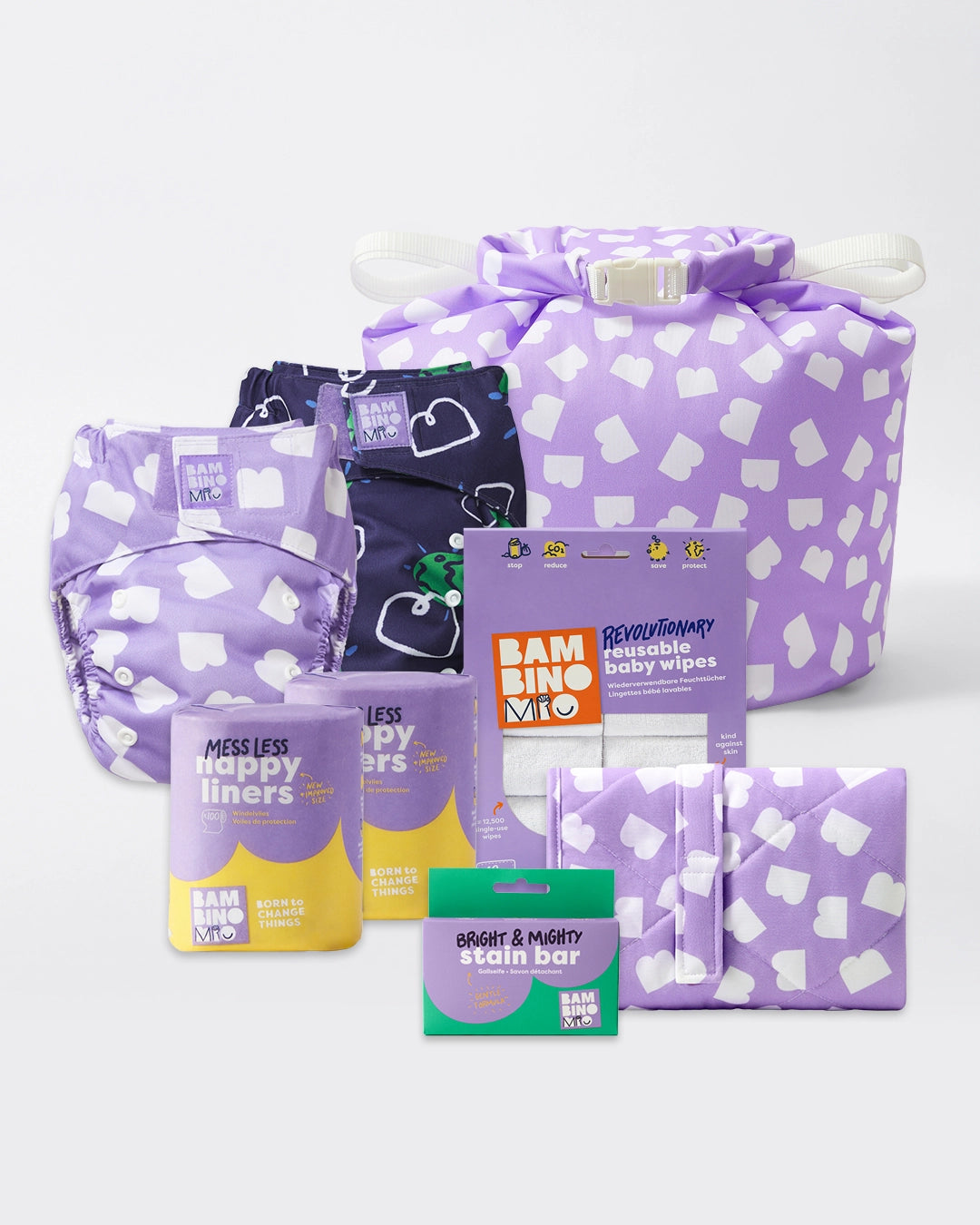 Reusable Nappy Bundle (Newborn to toddler) - Brave