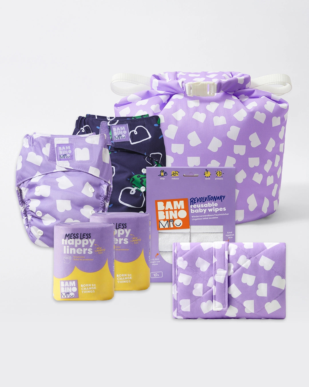 Reusable Nappy Bundle (Newborn to toddler) - Brave