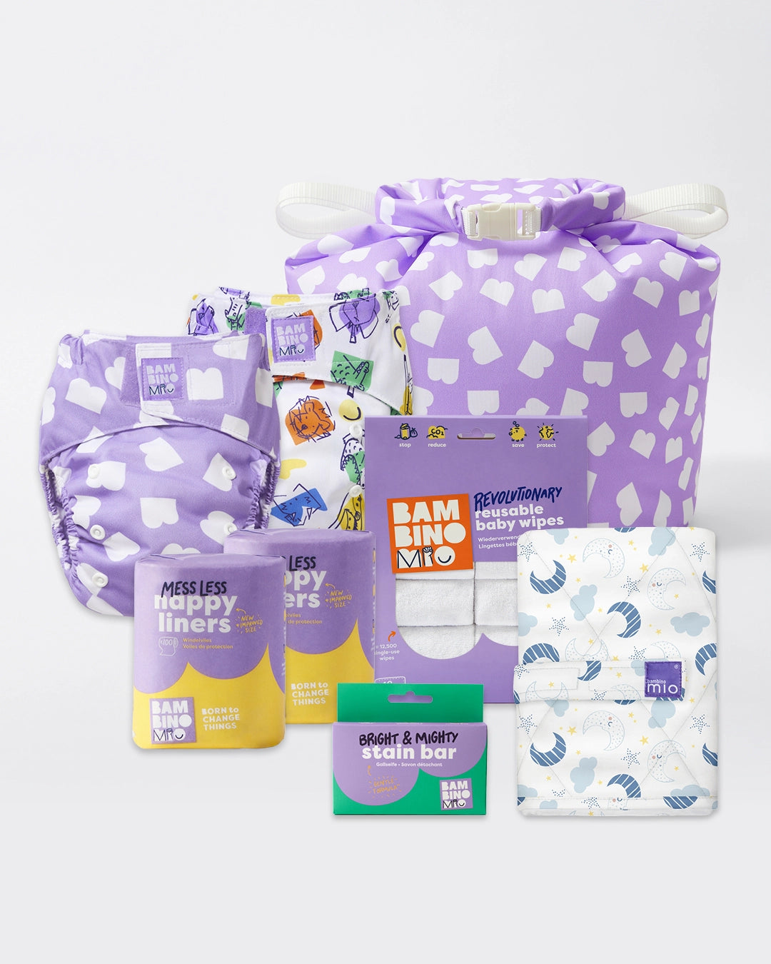 Reusable Nappy Bundle (Newborn to toddler) - Mix