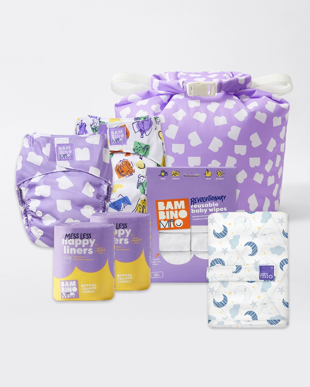 Reusable Nappy Bundle (Newborn to toddler) - Mix