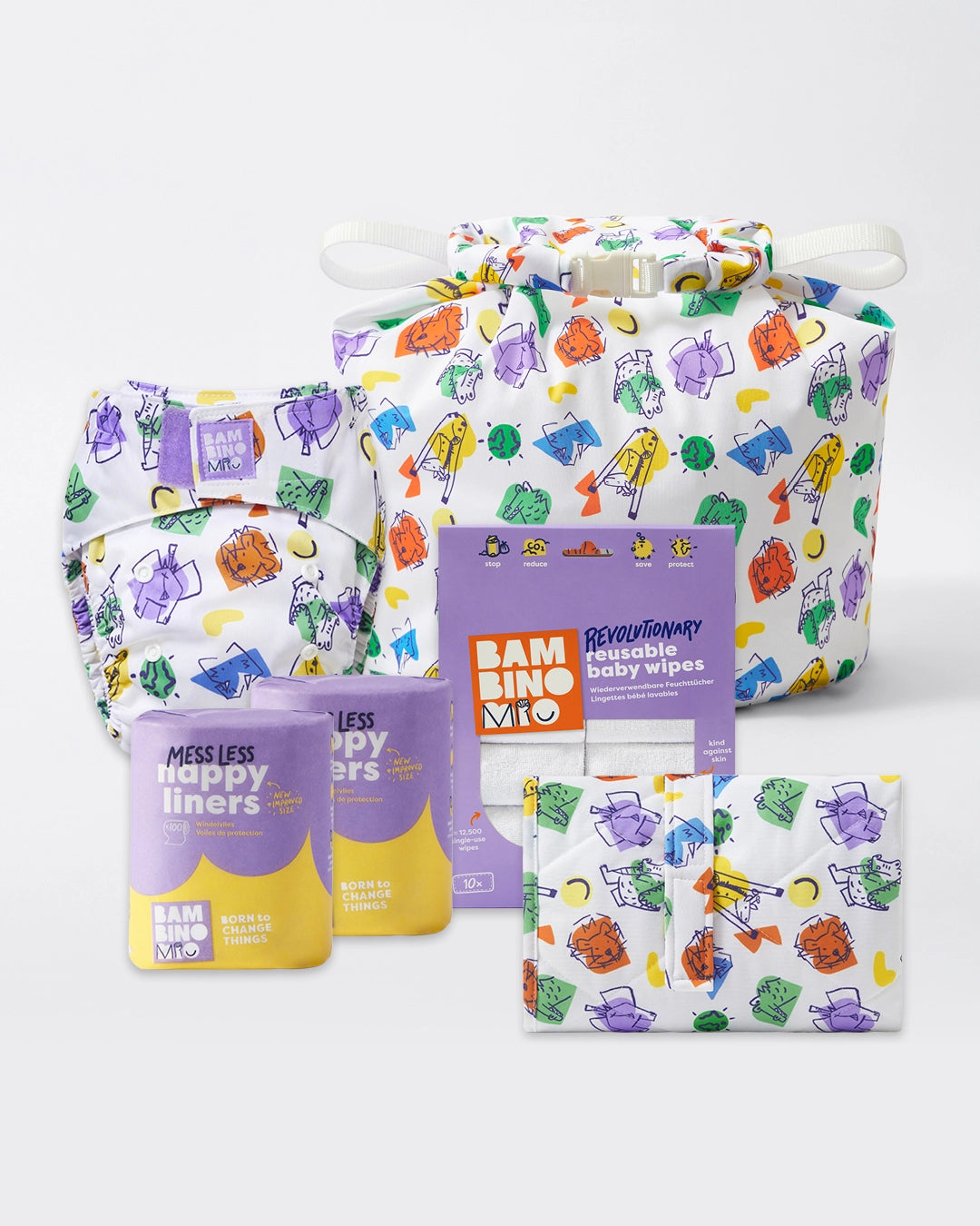 Reusable Nappy Bundle (Newborn to toddler) - Bold