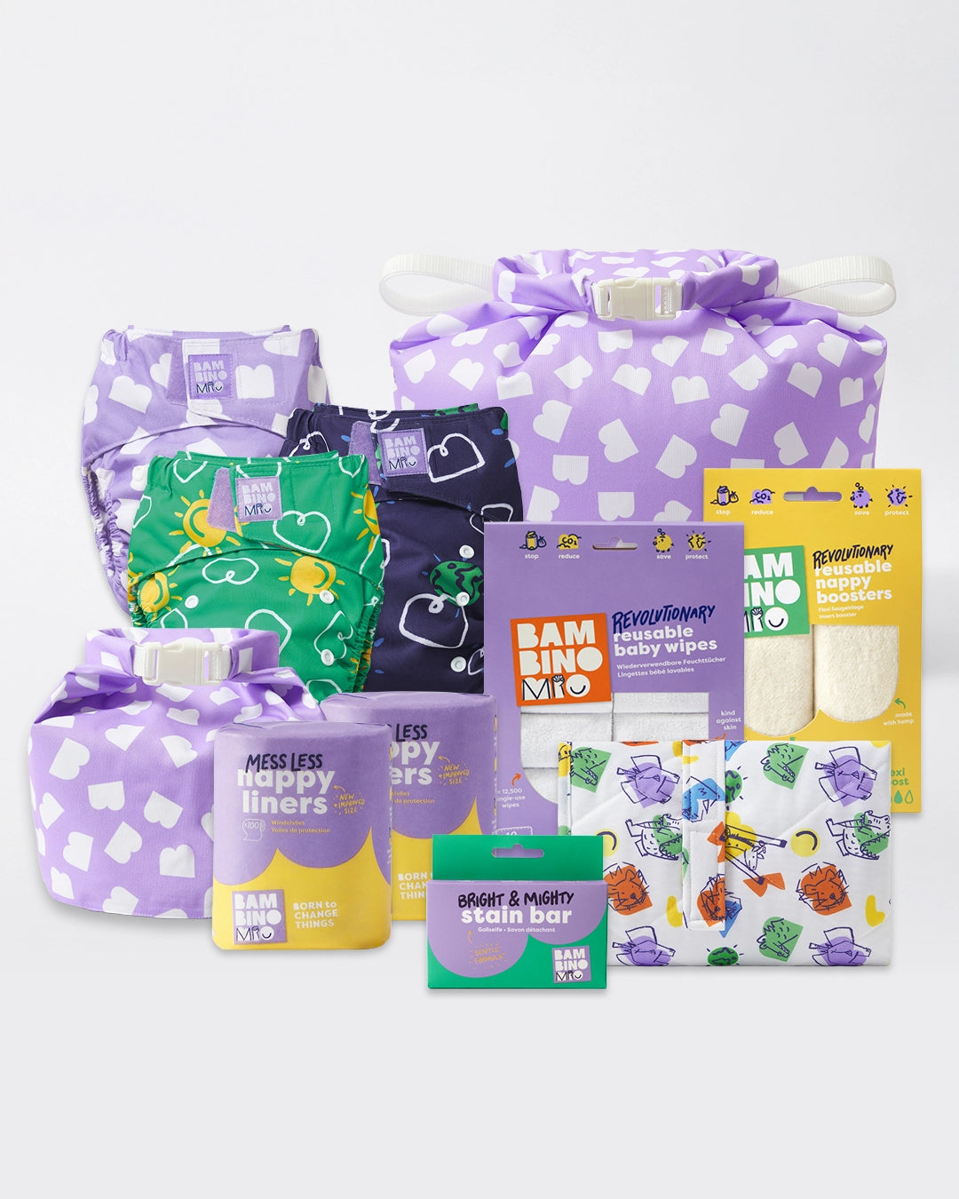 Reusable Nappy Bundle (Newborn to toddler) - Brave