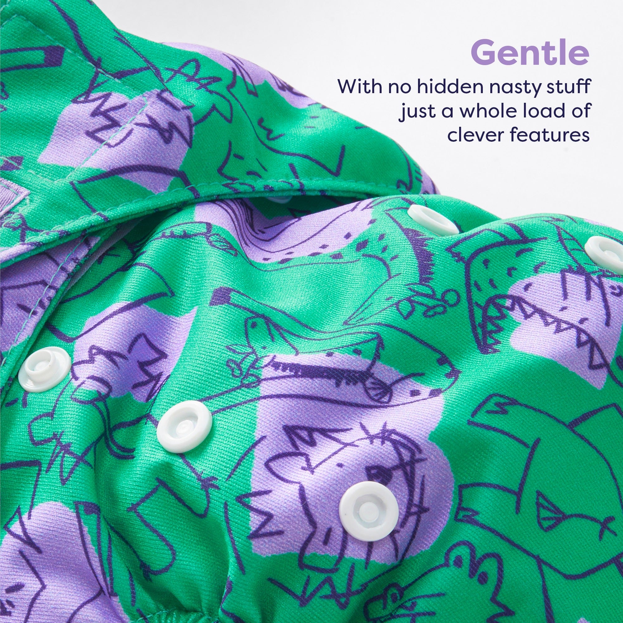 Revolutionary Reusable Nappy in Swinging Sloth - Bambino Mio (UK)