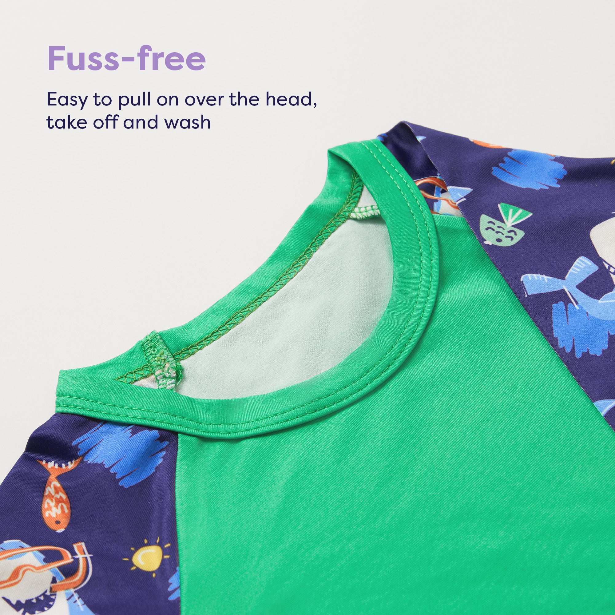 UPF 40+ Soft and Gentle Protective Swim Rash Vest in Tropical - Bambino Mio (UK)