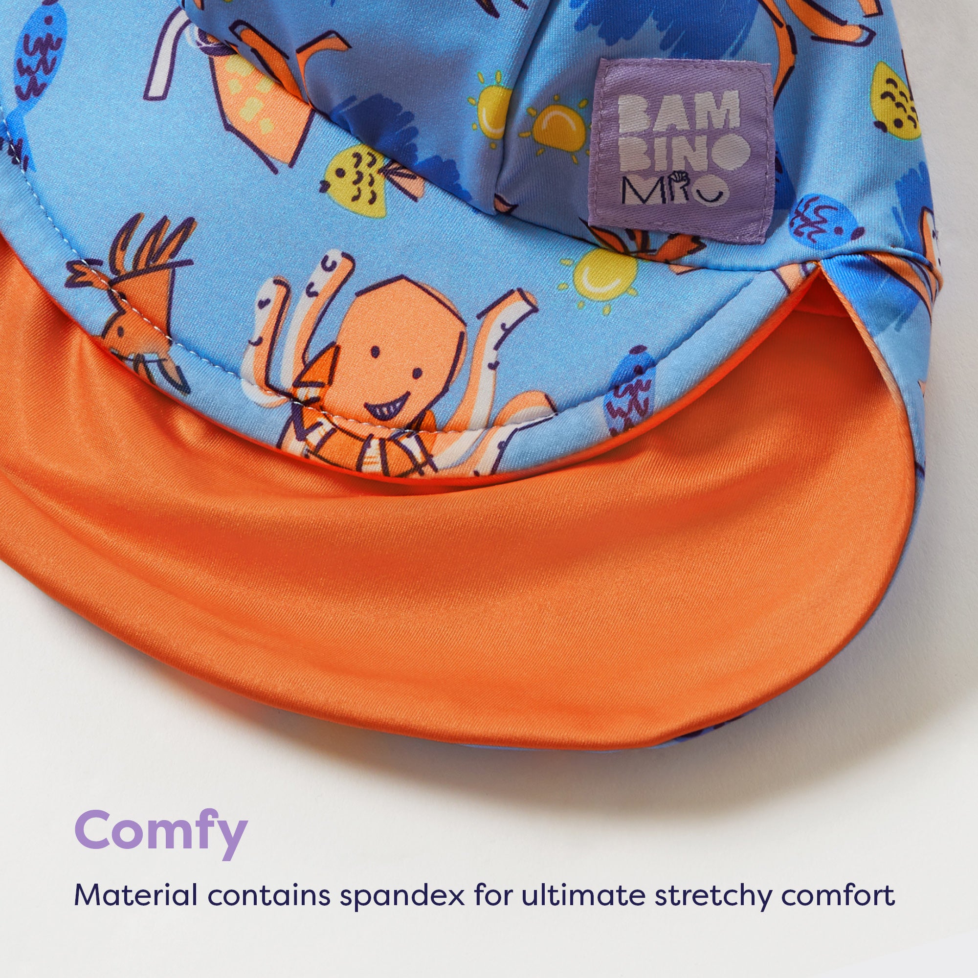 UPF 40+ Reversible Swim Hat for Babies in Tropical - Bambino Mio (UK)