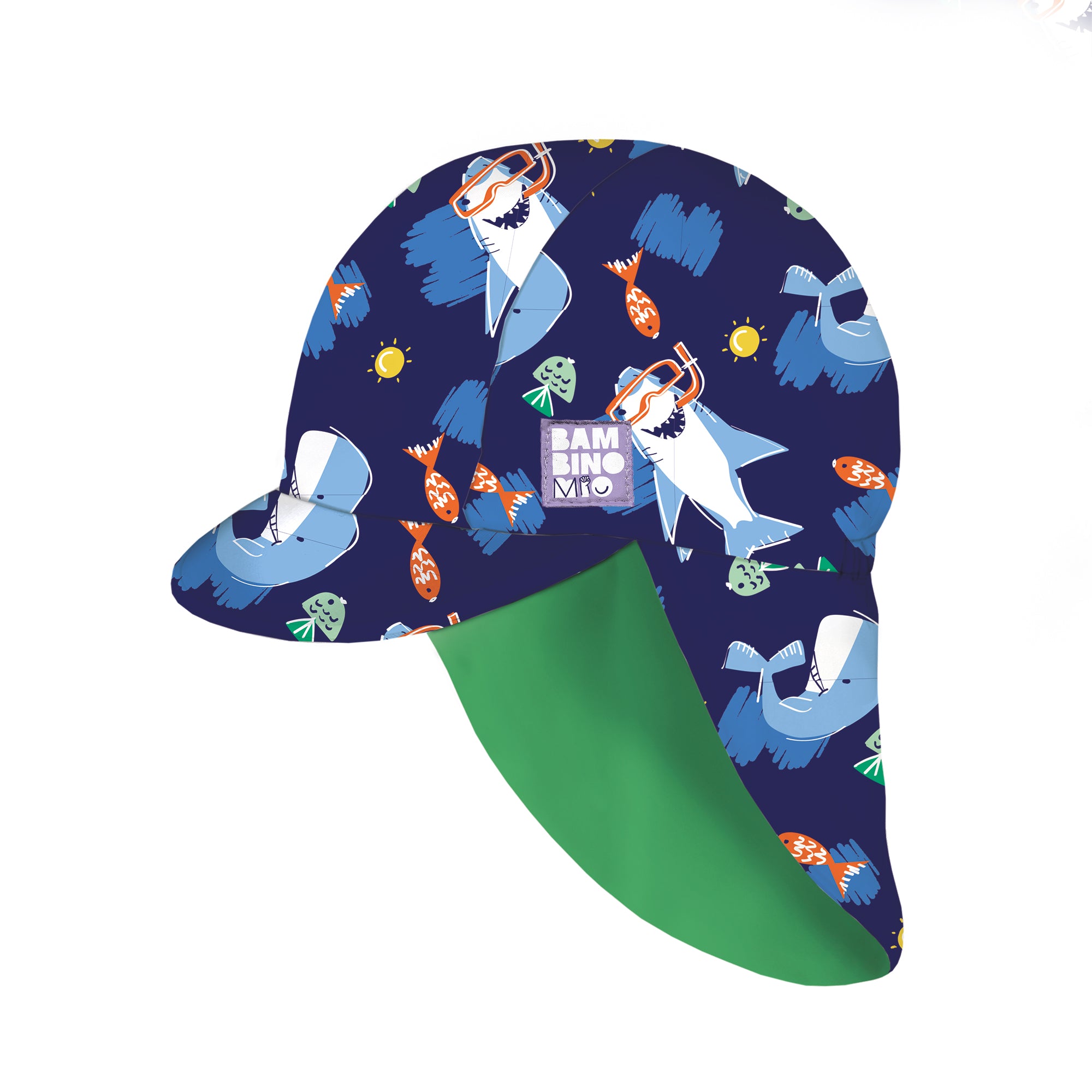 UPF 40+ Reversible Swim Hat for Babies in Ocean Explorers - Bambino Mio (UK)