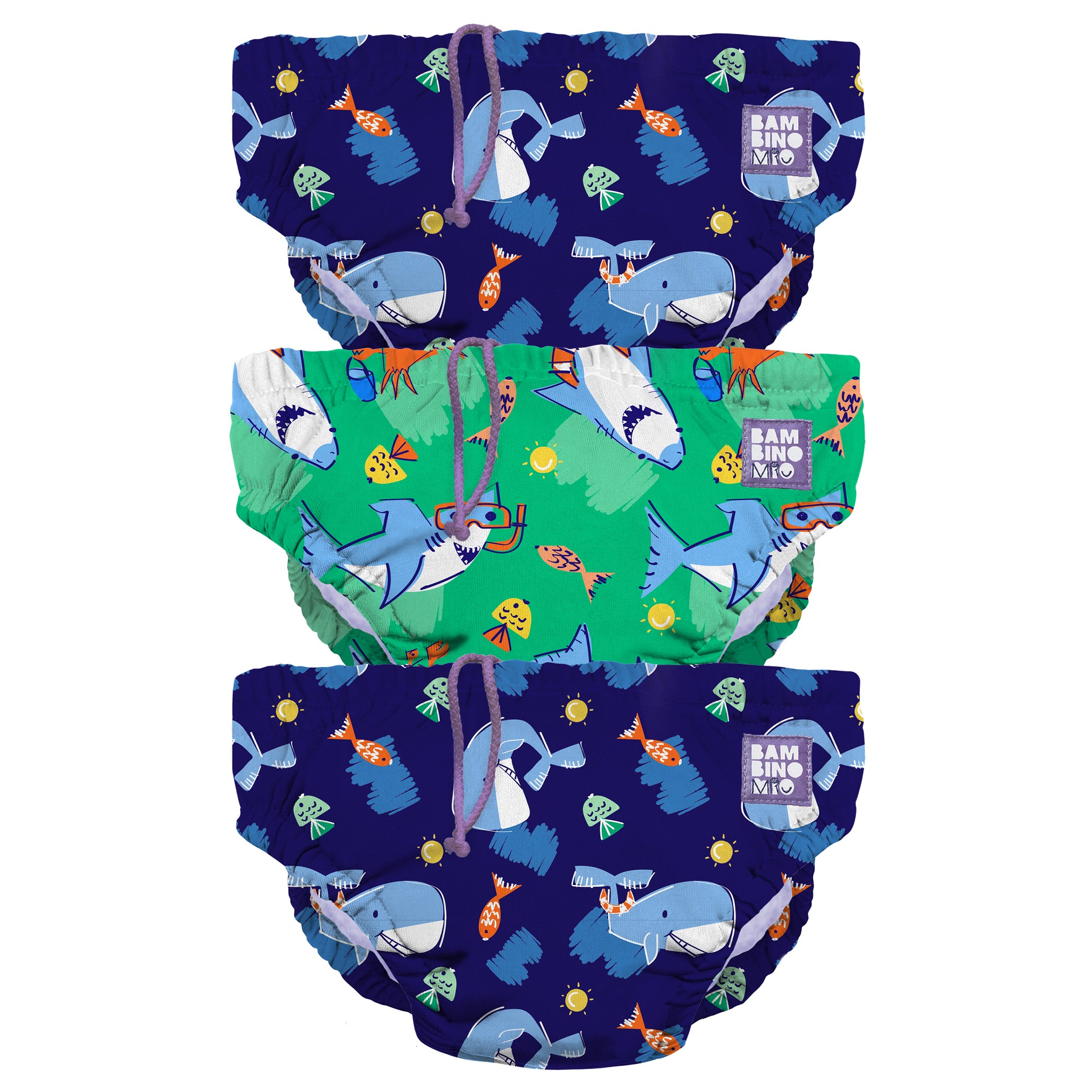 Reusable Swim Nappy 3 Pack in Ocean Explorers - Bambino Mio (UK)