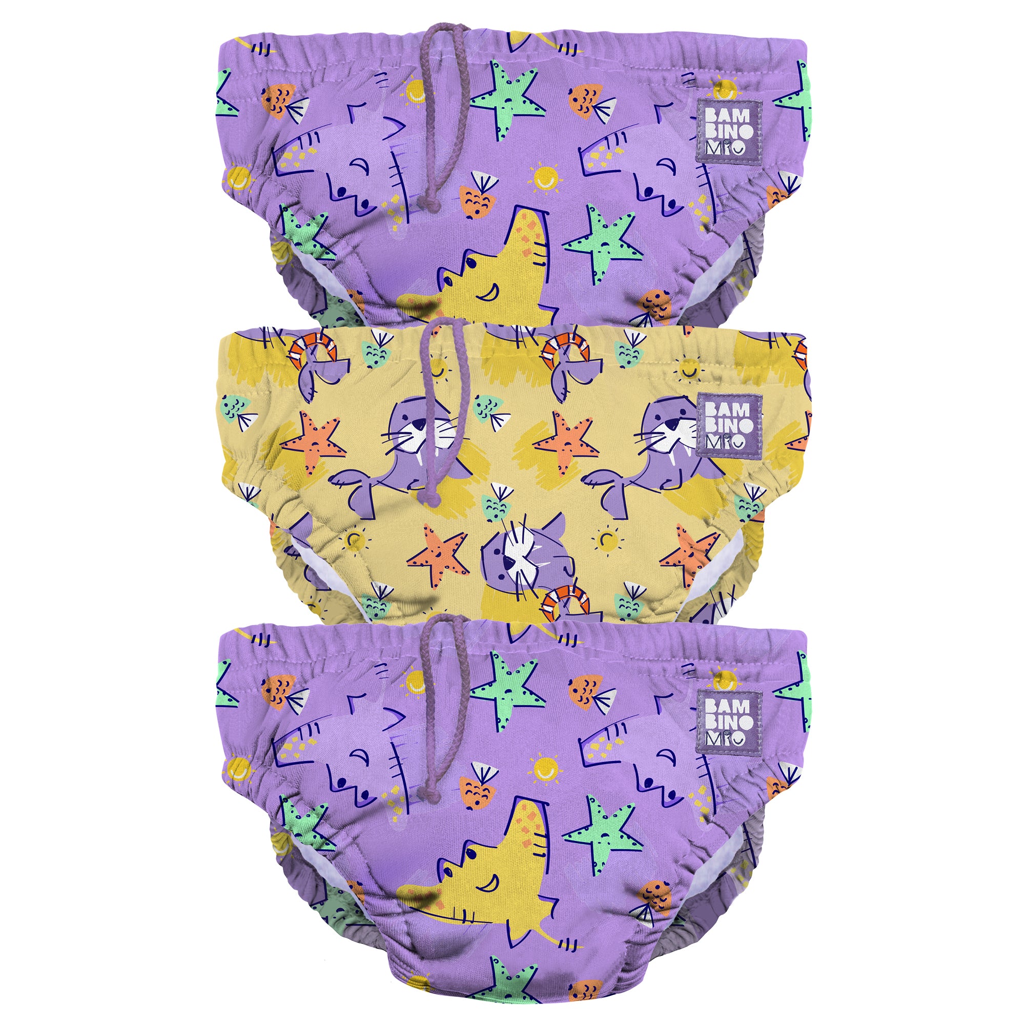 Reusable Swim Nappy 3 Pack in Sand Squad - Bambino Mio (UK)
