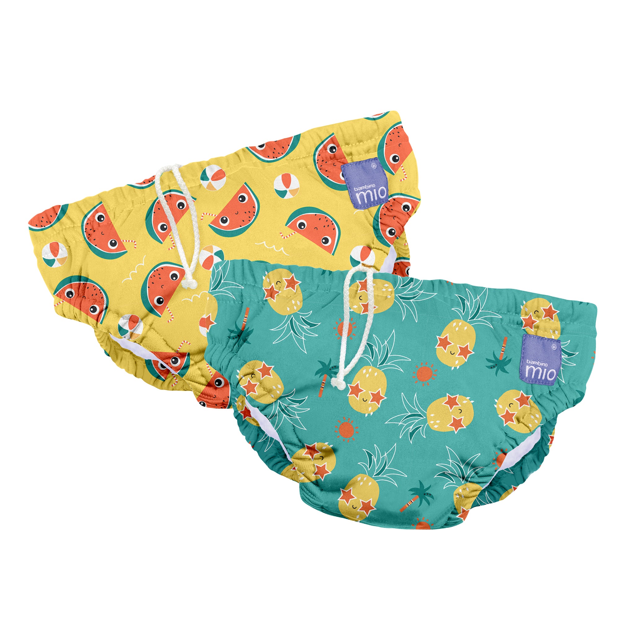 Reusable Swim Nappy 2 Pack in Melon and Pineapple - Bambino Mio (UK)