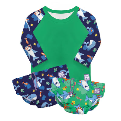 Reusable Swim Ready 3 Piece Set in Ocean Explorers - Bambino Mio (UK)