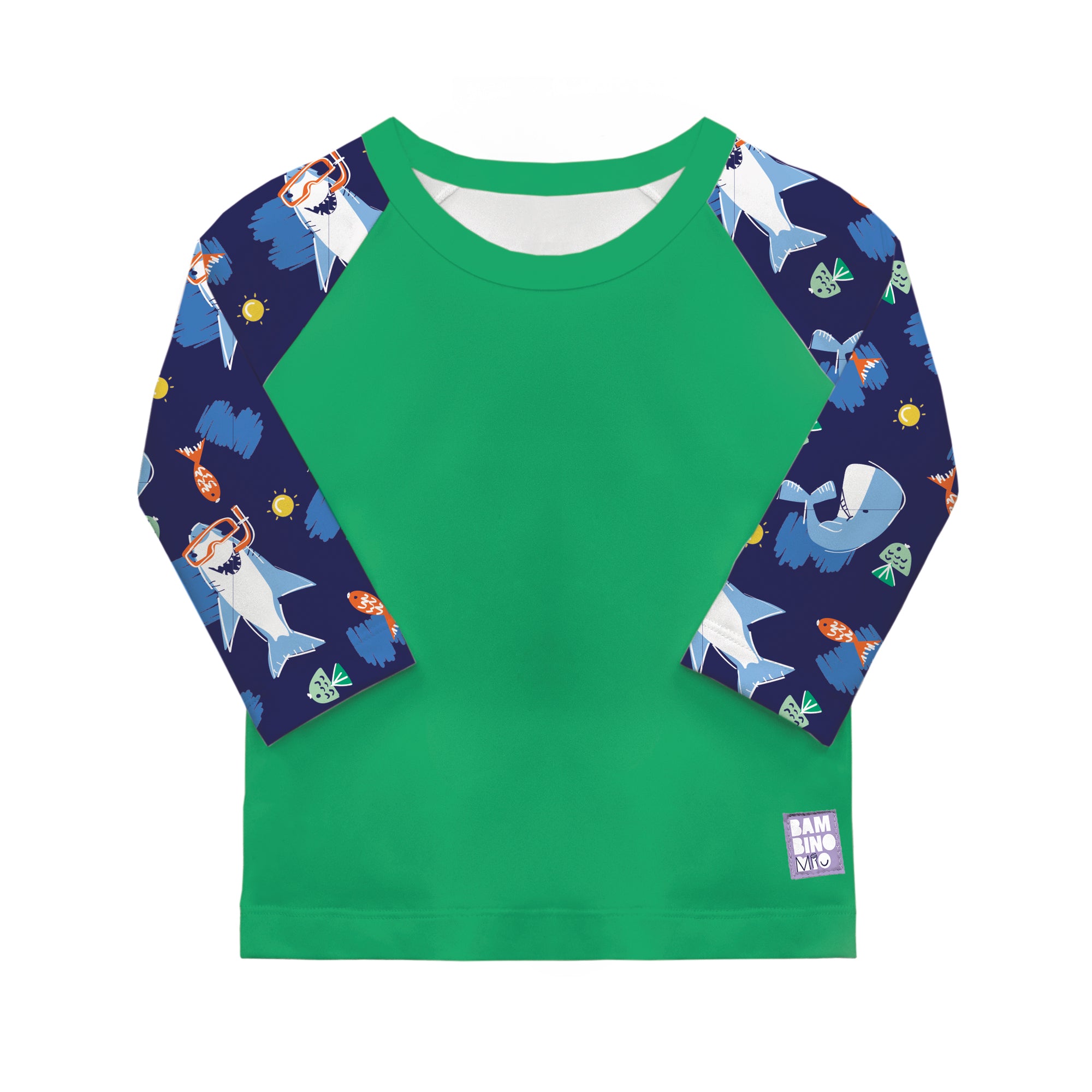 UPF 40+ Soft and Gentle Protective Swim Rash Vest in Ocean Exlorers - Bambino Mio (UK)