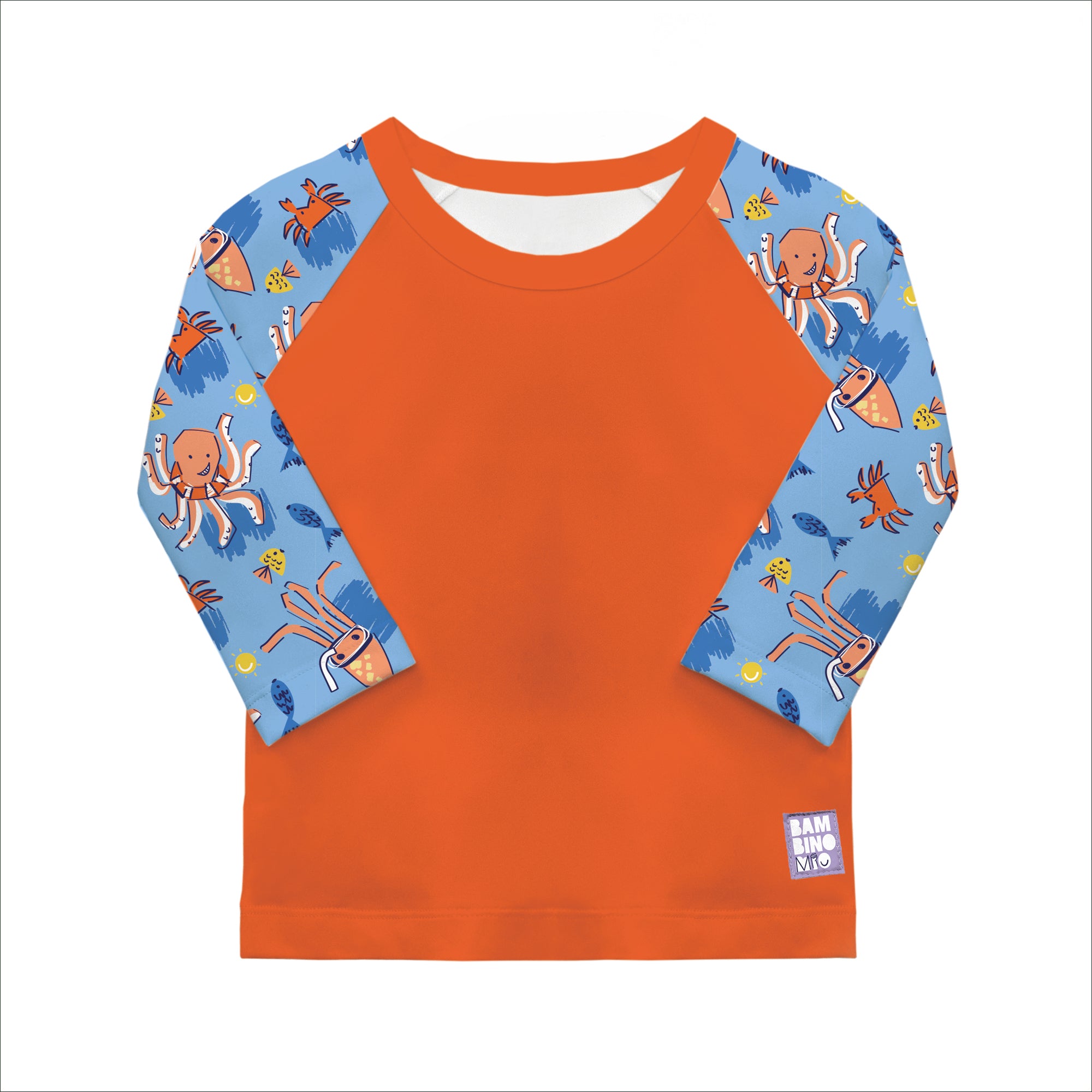 UPF 40+ Soft and Gentle Protective Swim Rash Vest in Wave Patrol - Bambino Mio (UK)