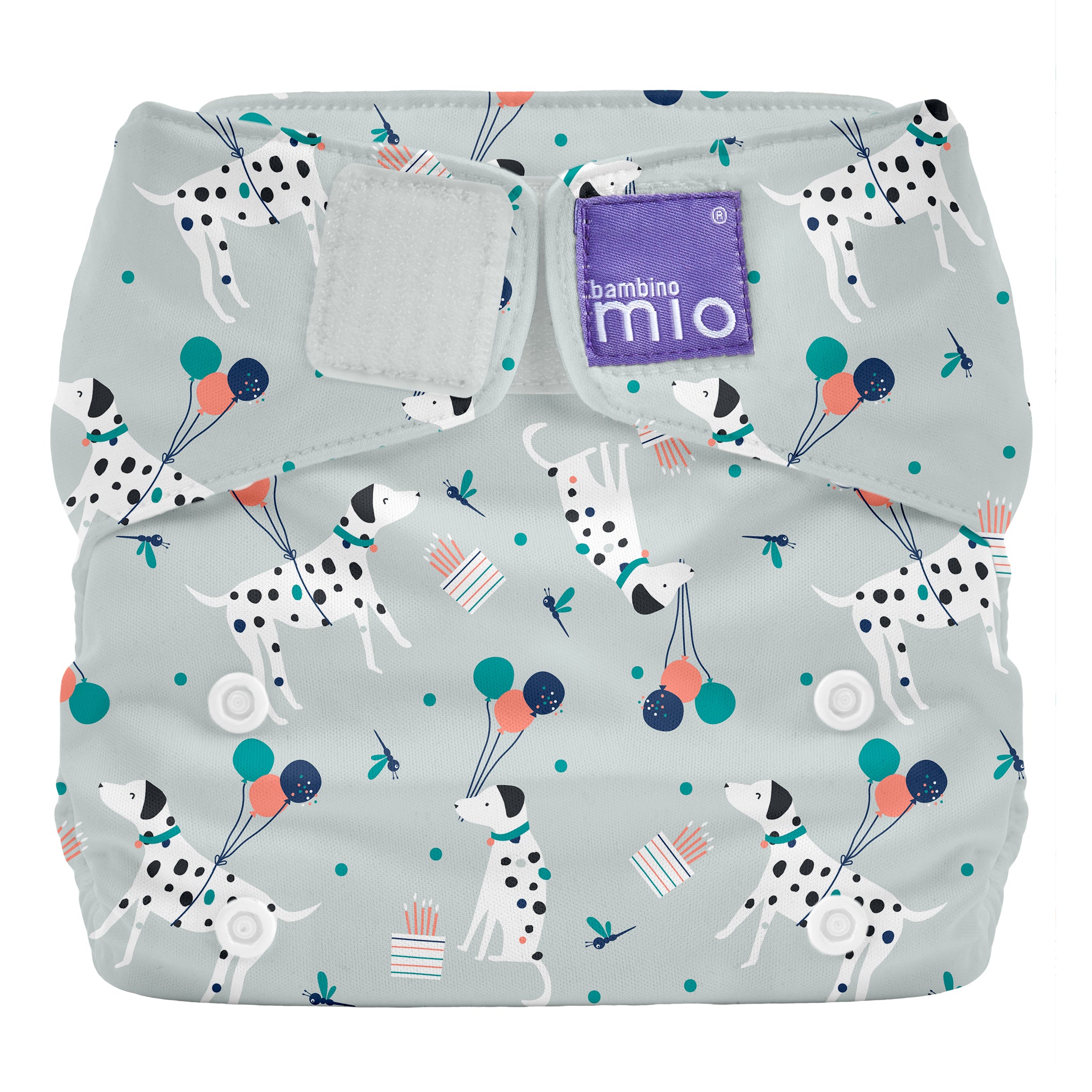 Miosolo All-In-One Reusable Nappy in Puppy Party - Bambino Mio (UK)