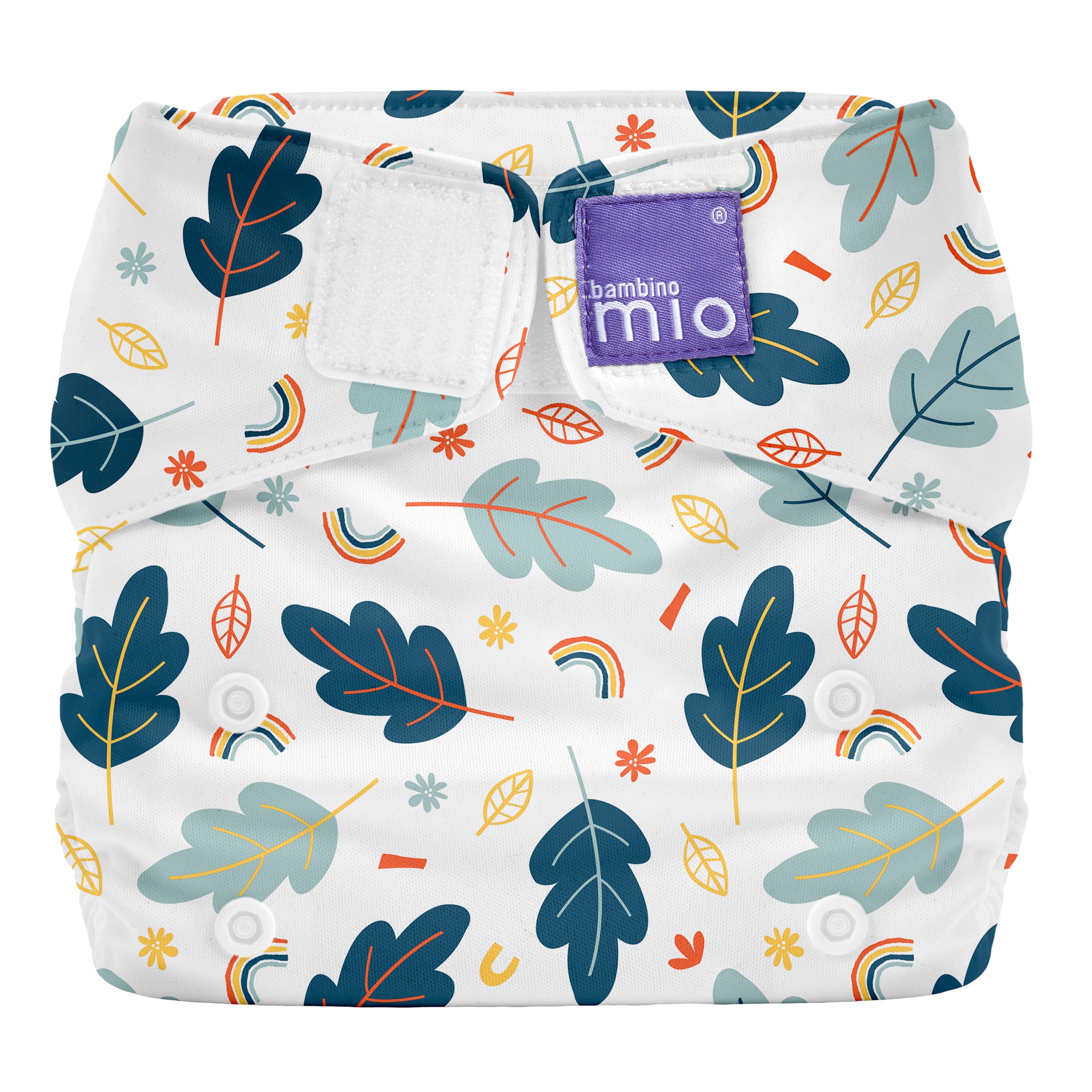 Miosolo All-In-One Reusable Nappy in Little Leaves - Bambino Mio (UK)