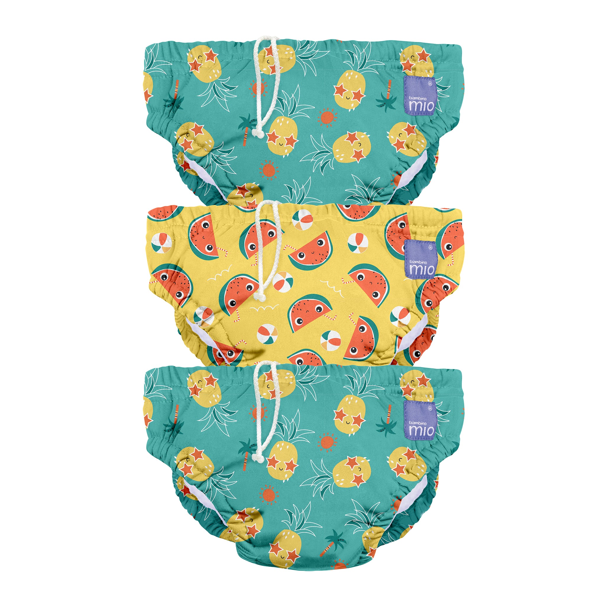Reusable Swim Nappy 3 Pack in Tropical - Bambino Mio (UK)
