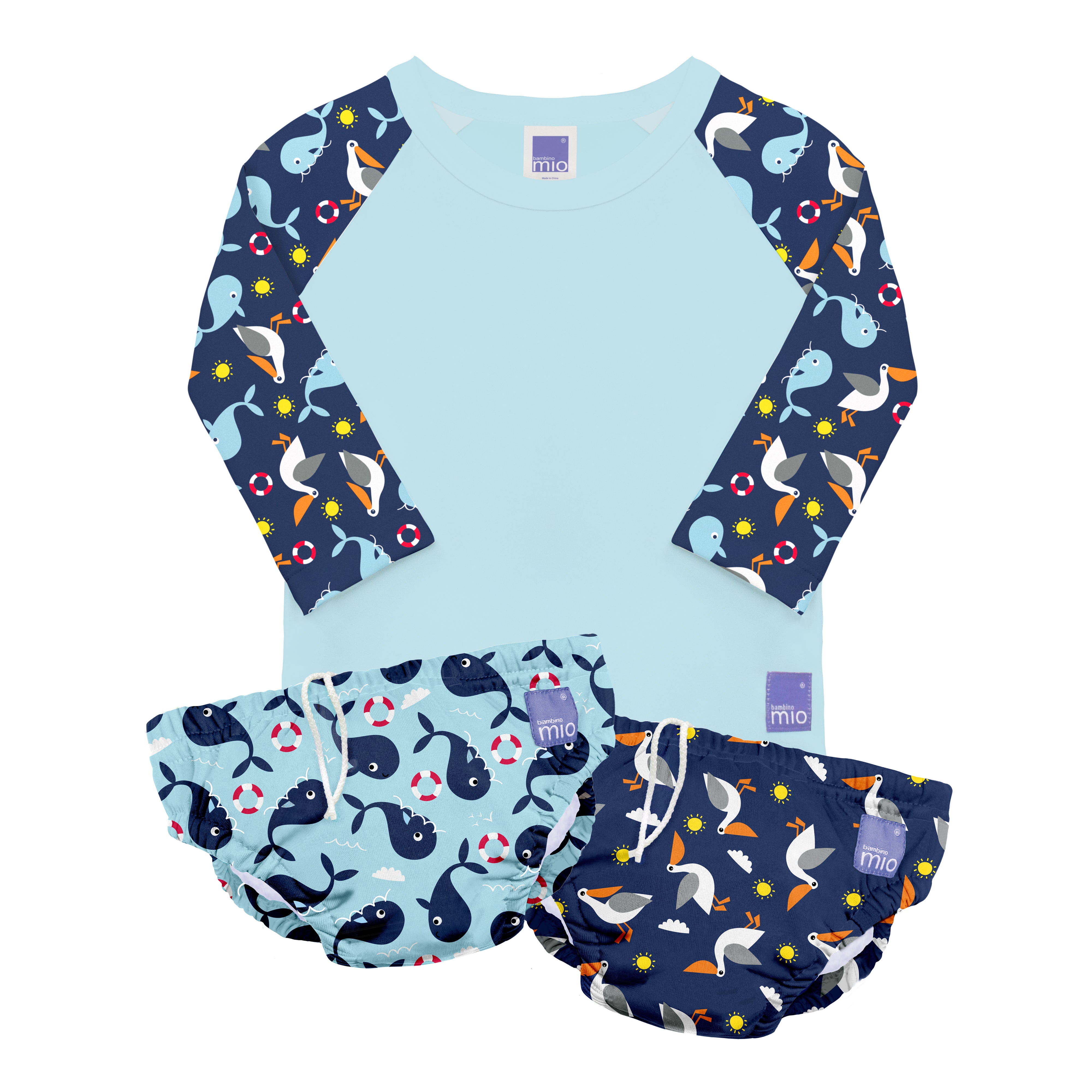 Reusable Swim Ready 3 Piece Set in Nautical - Bambino Mio (UK)